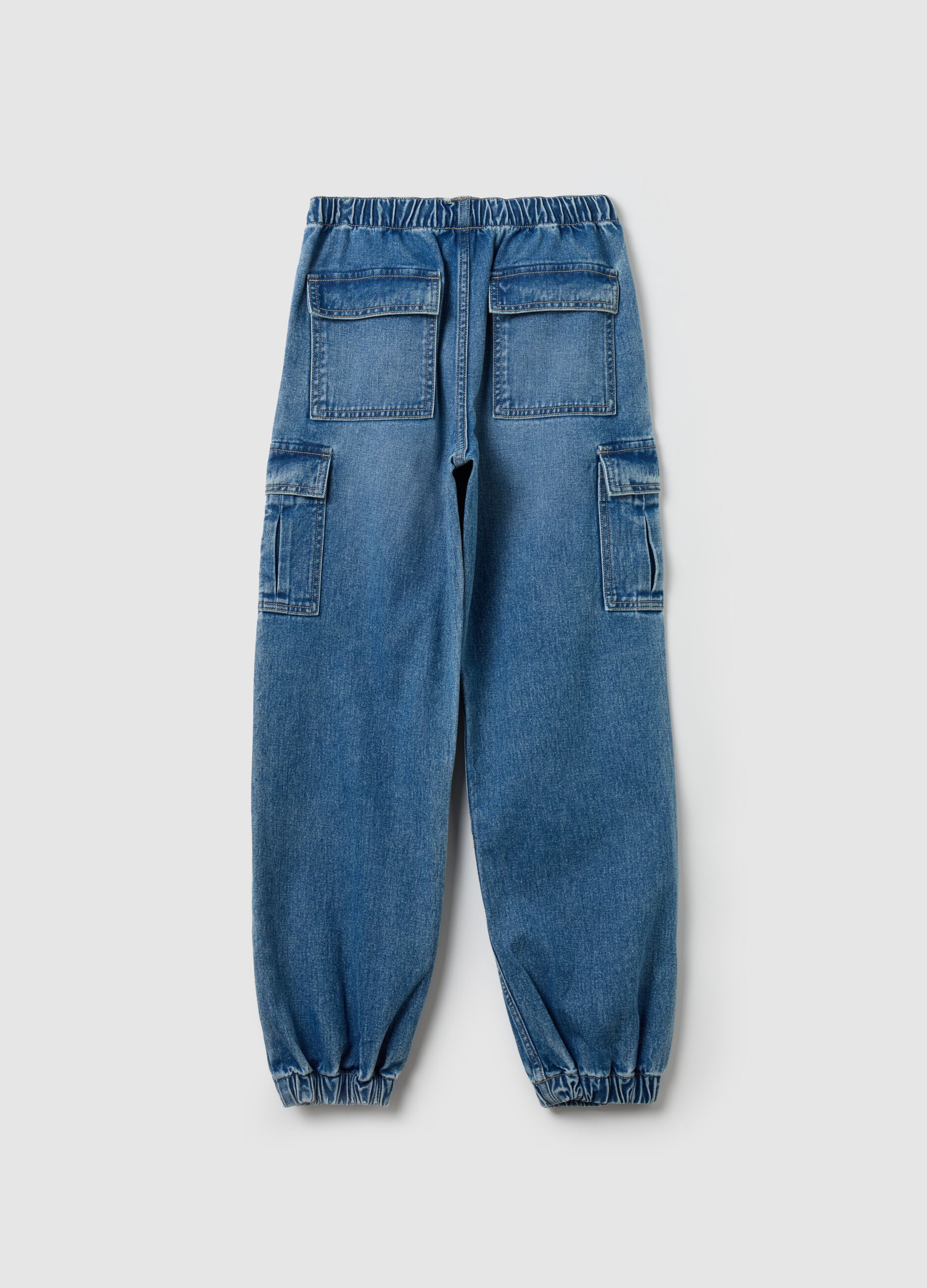 Parachute joggers in denim