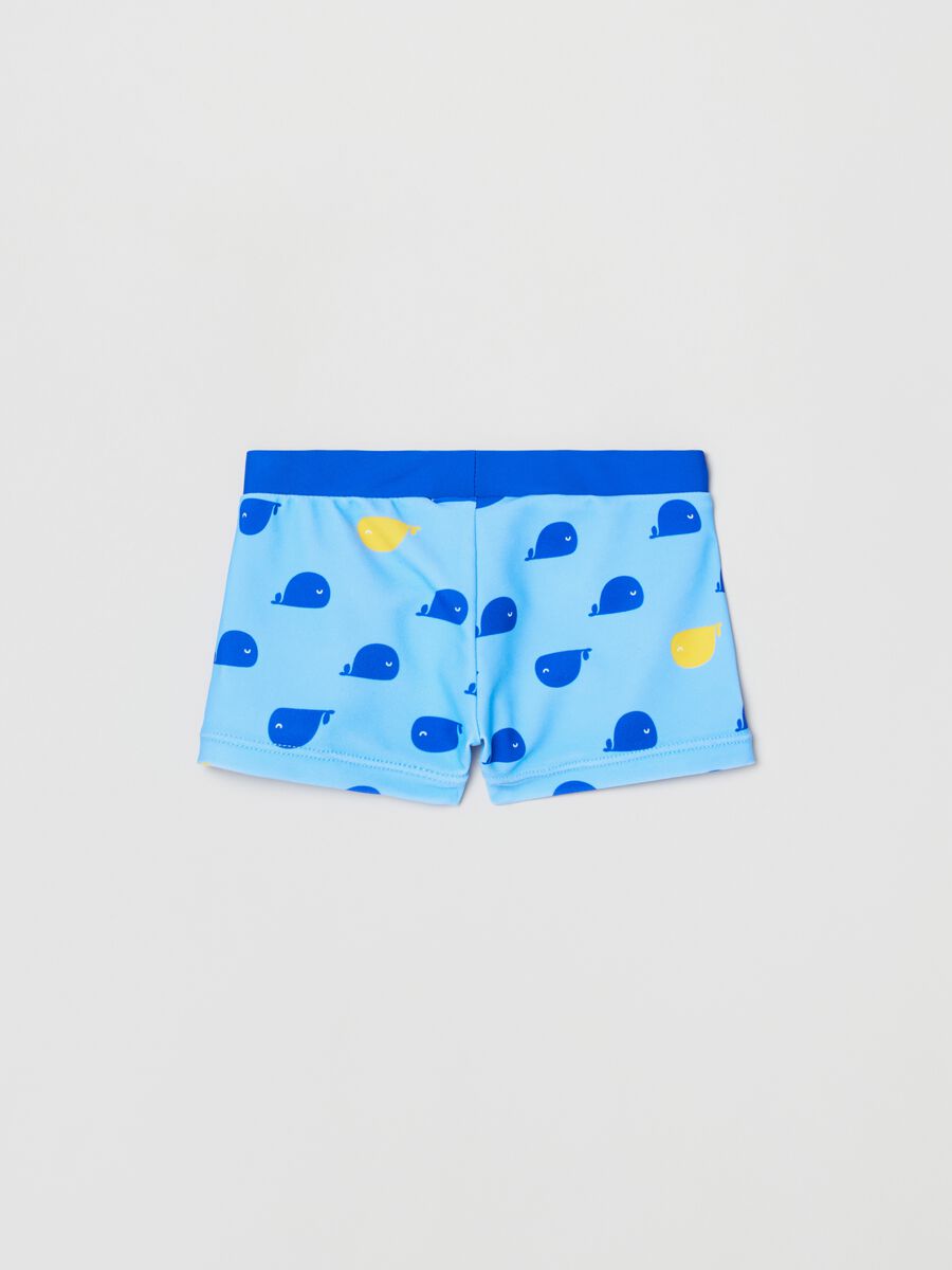 Swimming trunks with fish print_1