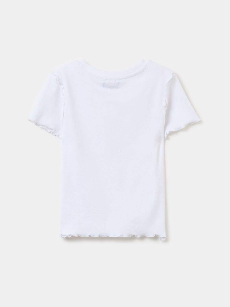 Stretch cotton T-shirt with applications_1