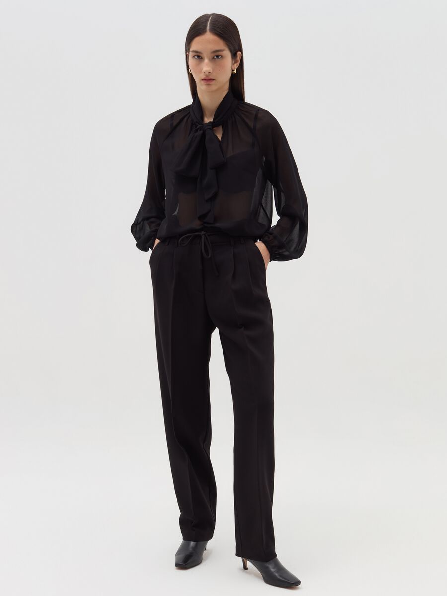 Cigarette trousers with cord_0