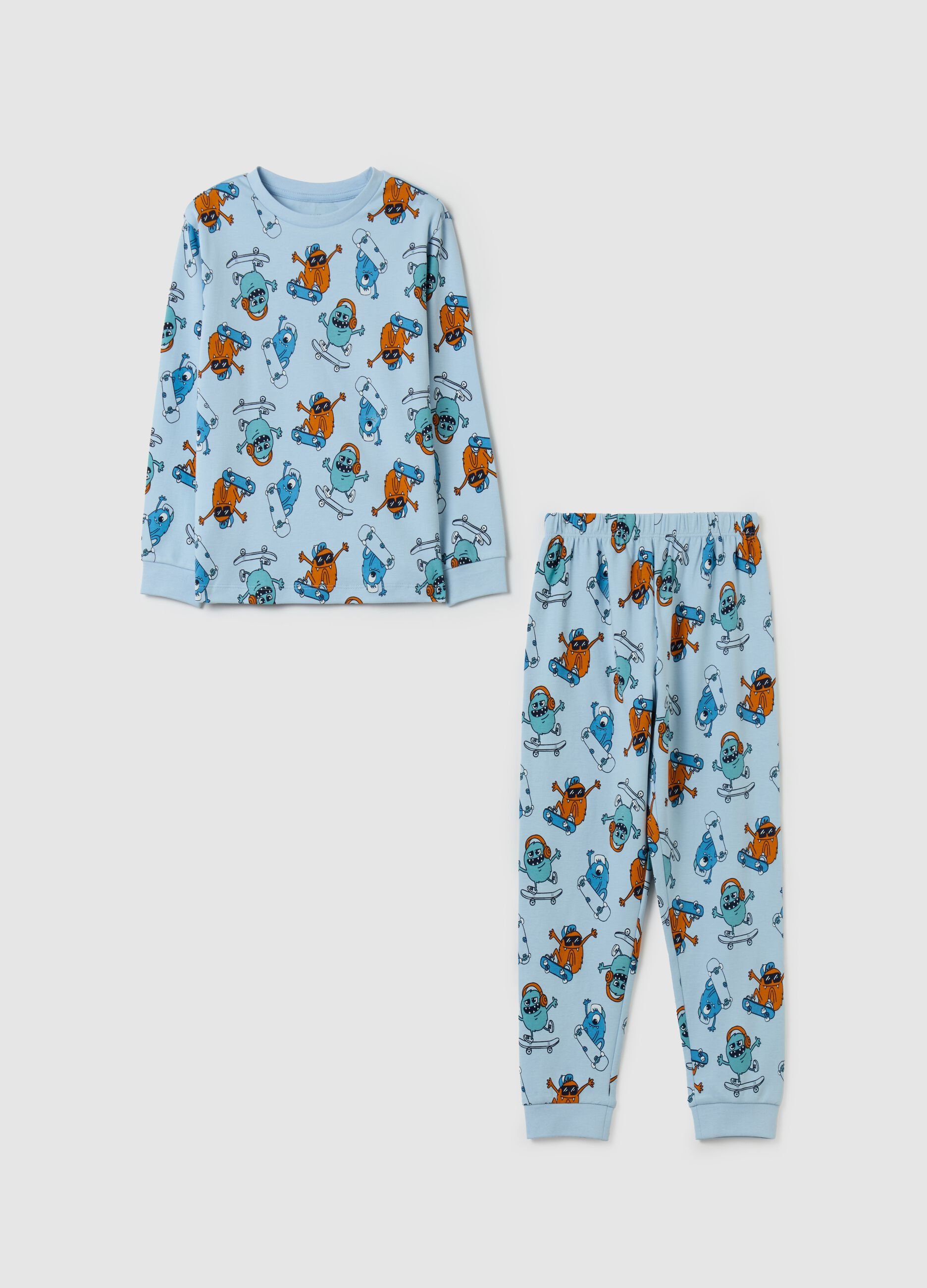 Organic cotton pyjamas with print