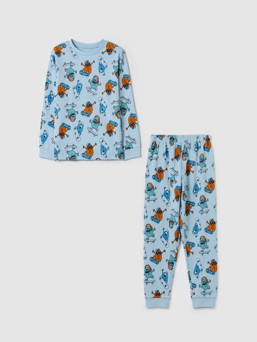 Organic cotton pyjamas with print_0