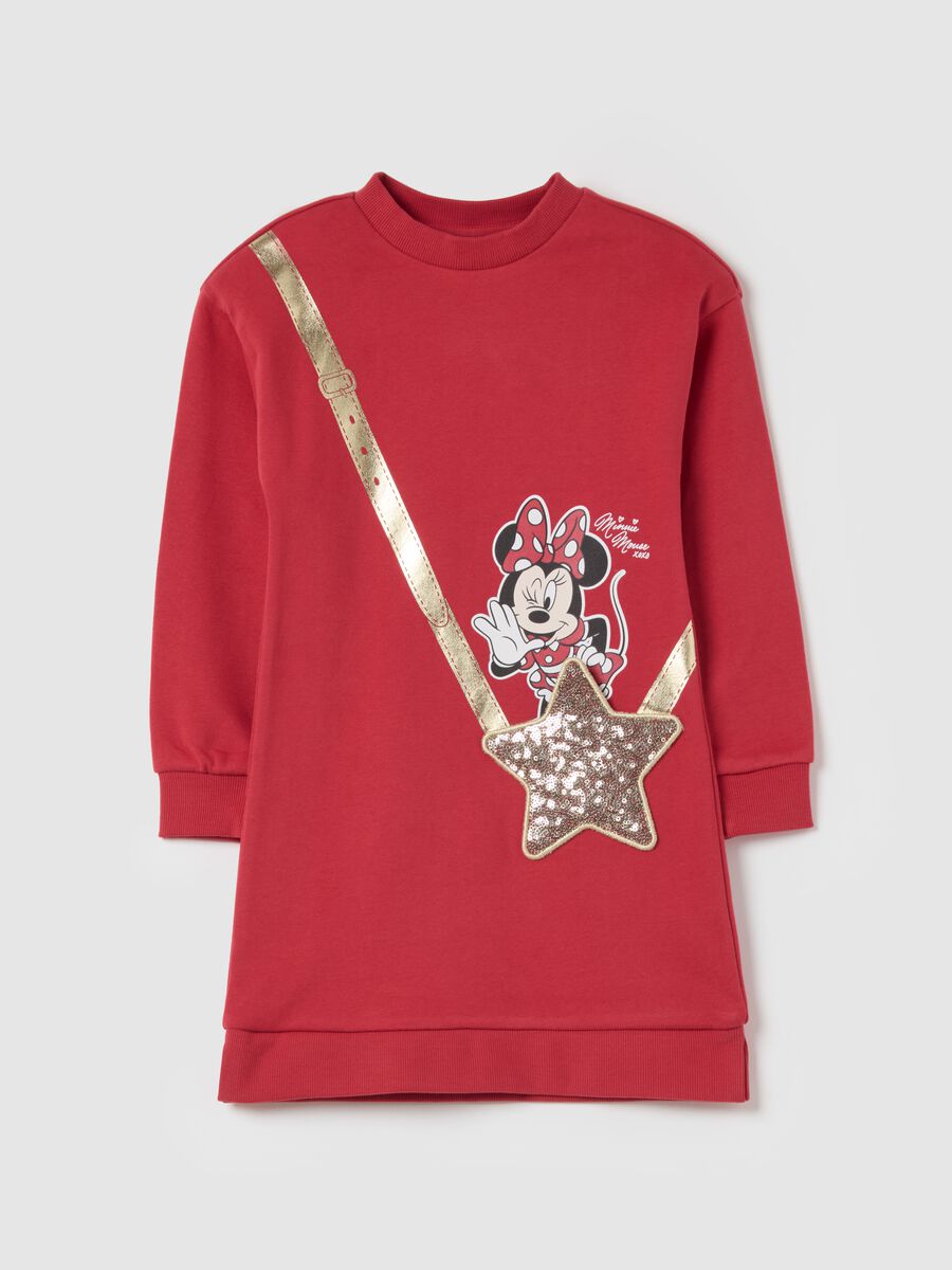 Sweatshirt dress with Minnie Mouse and bag_0