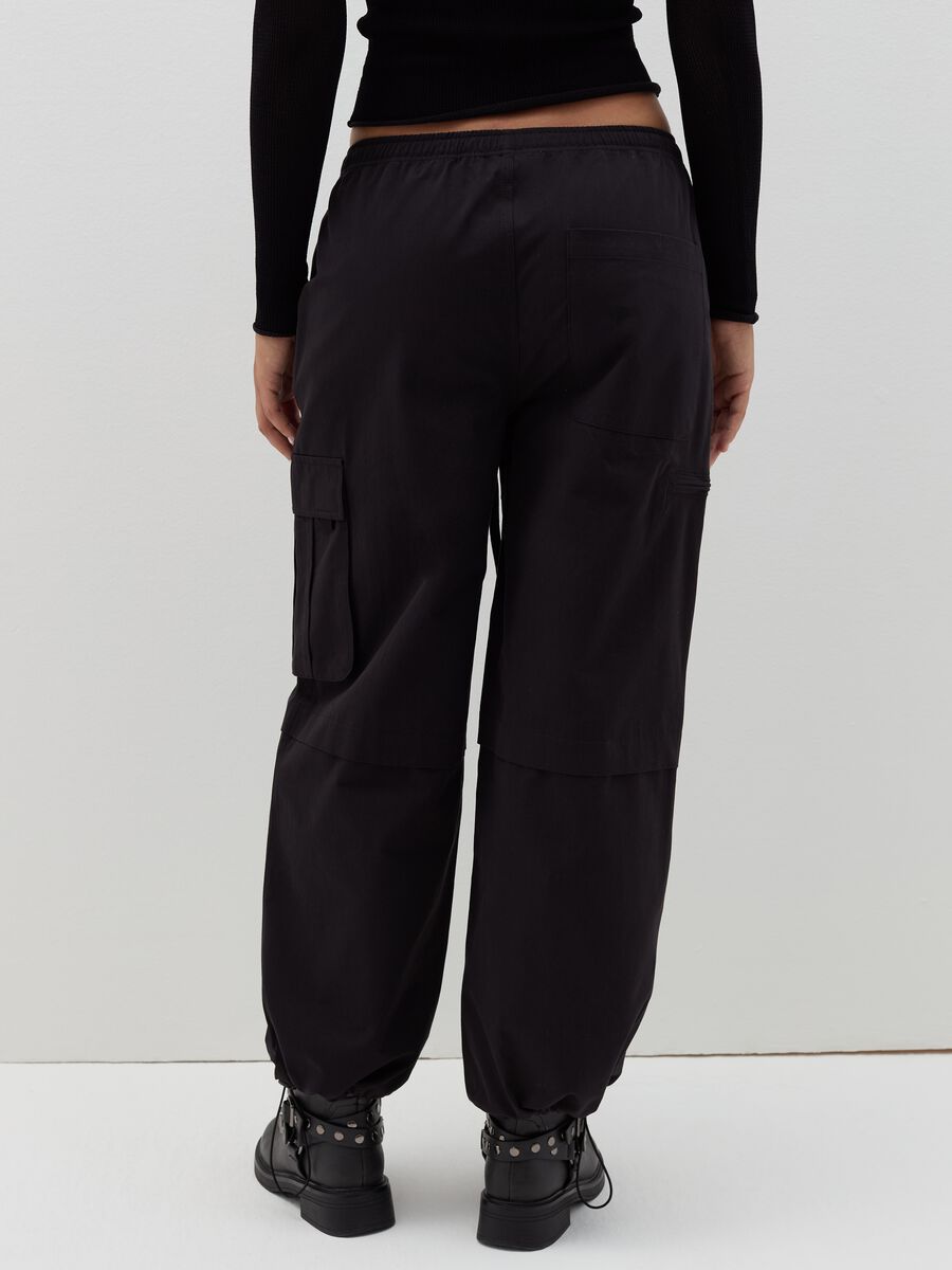 Cotton cargo parachute trousers_2