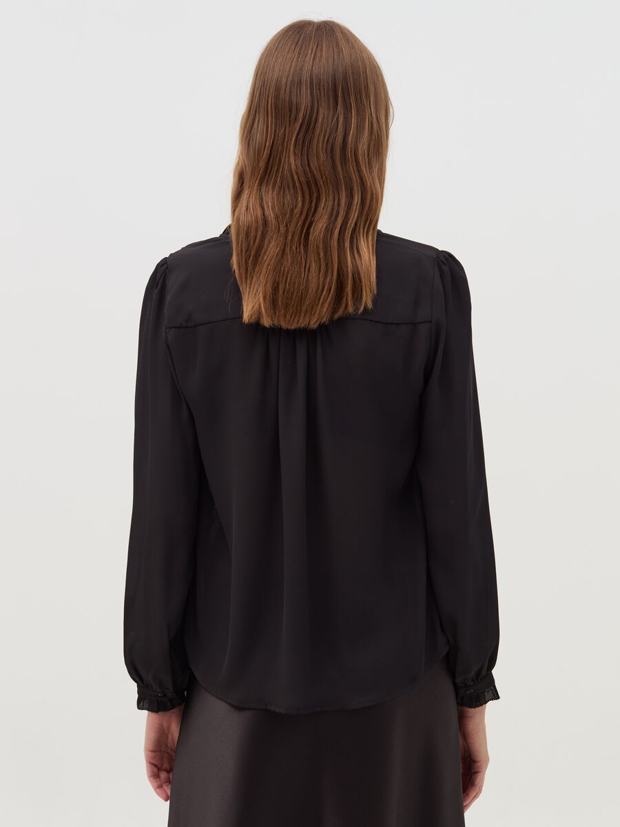 Semi-sheer blouse with frill_2