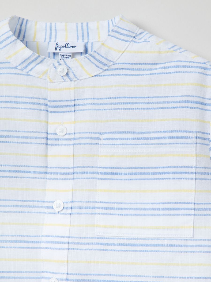 Yarn-dyed striped cotton shirt_2