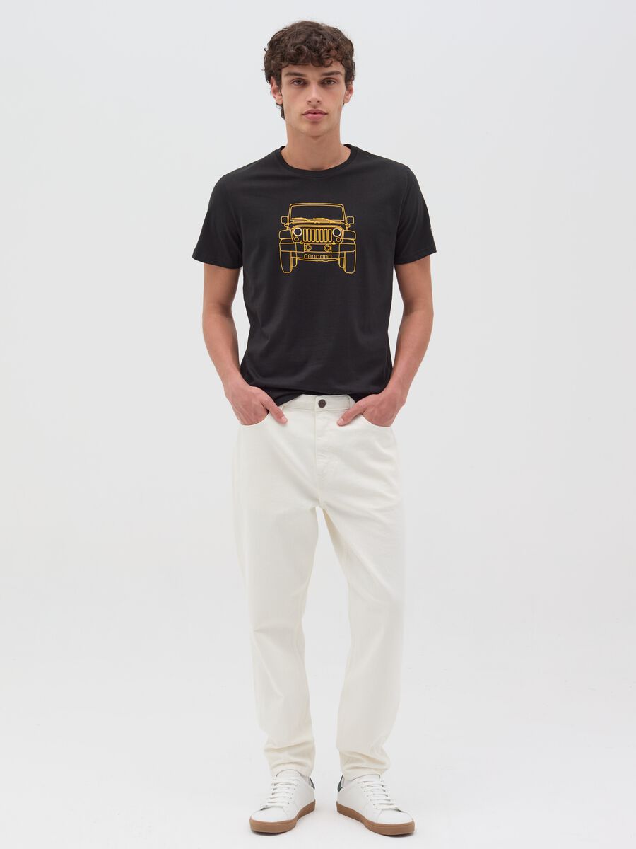 T-shirt in cotone con stampa Jeep_0