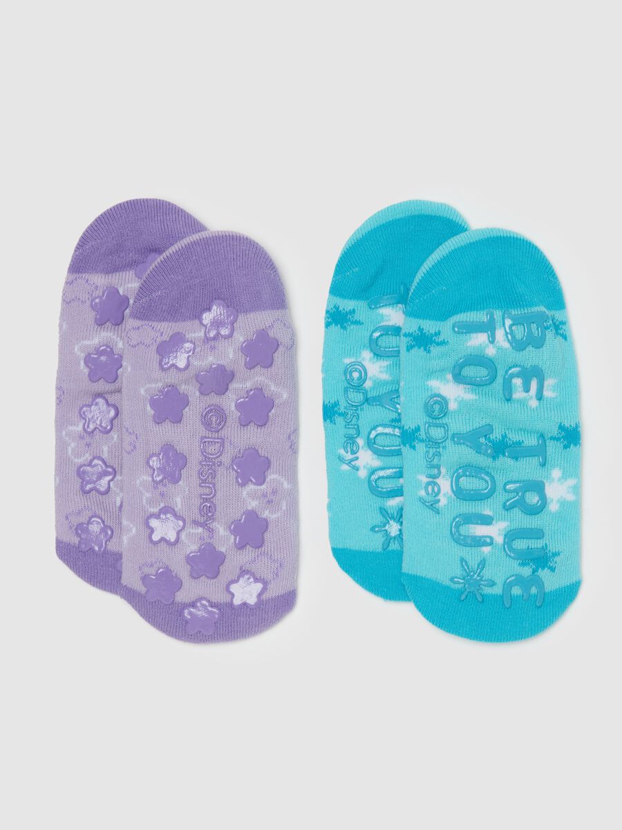 Two-pair pack slipper socks with Elsa design_1