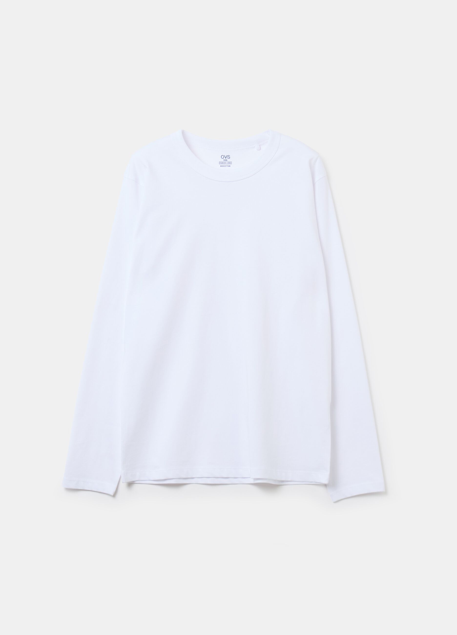 Essential organic cotton T-shirt with long sleeves