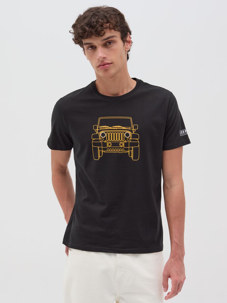 T-shirt in cotone con stampa Jeep_1