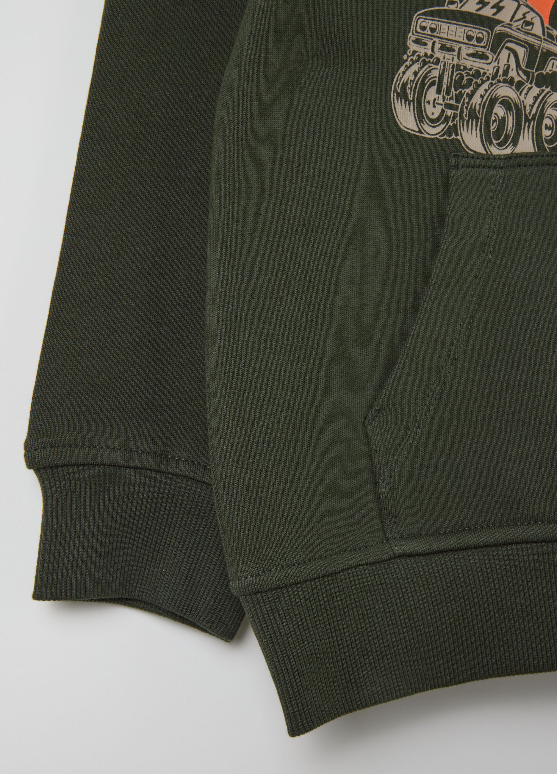 Sweatshirt with hood and "N. YORK CITY” print