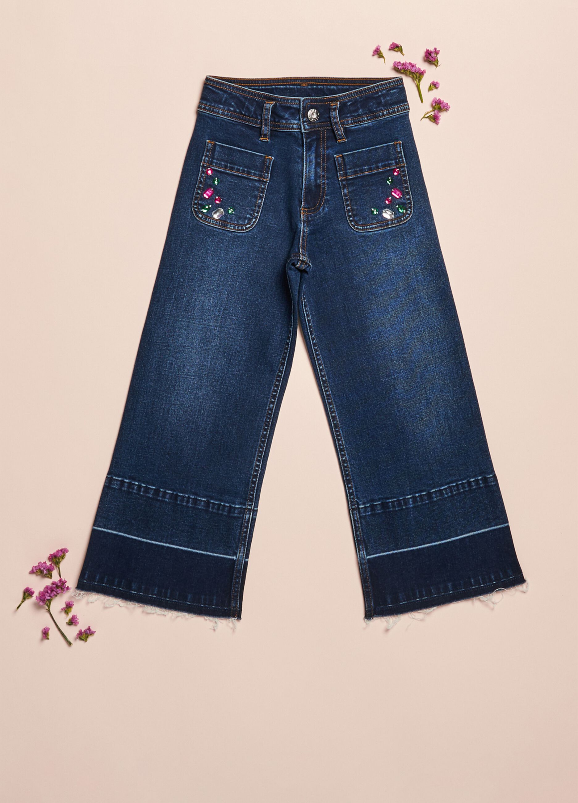 Pantalone marine in denim IANA bambina