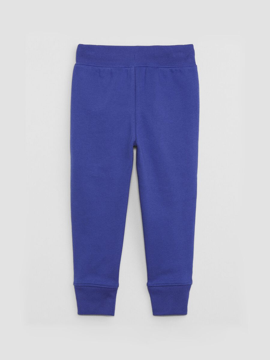 Fleece joggers with logo print_1