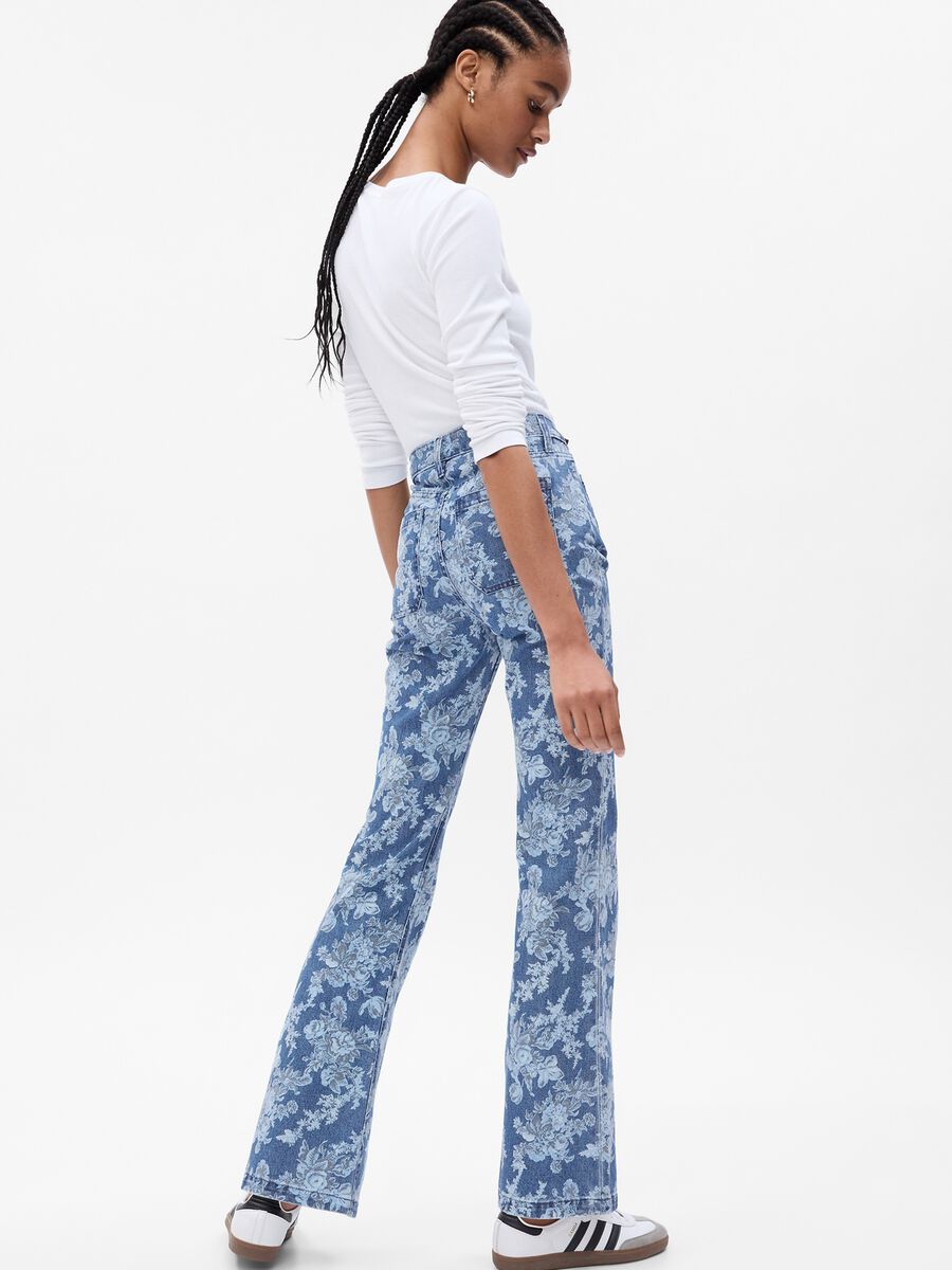 LoveShackFancy flare-fit jeans with print_1