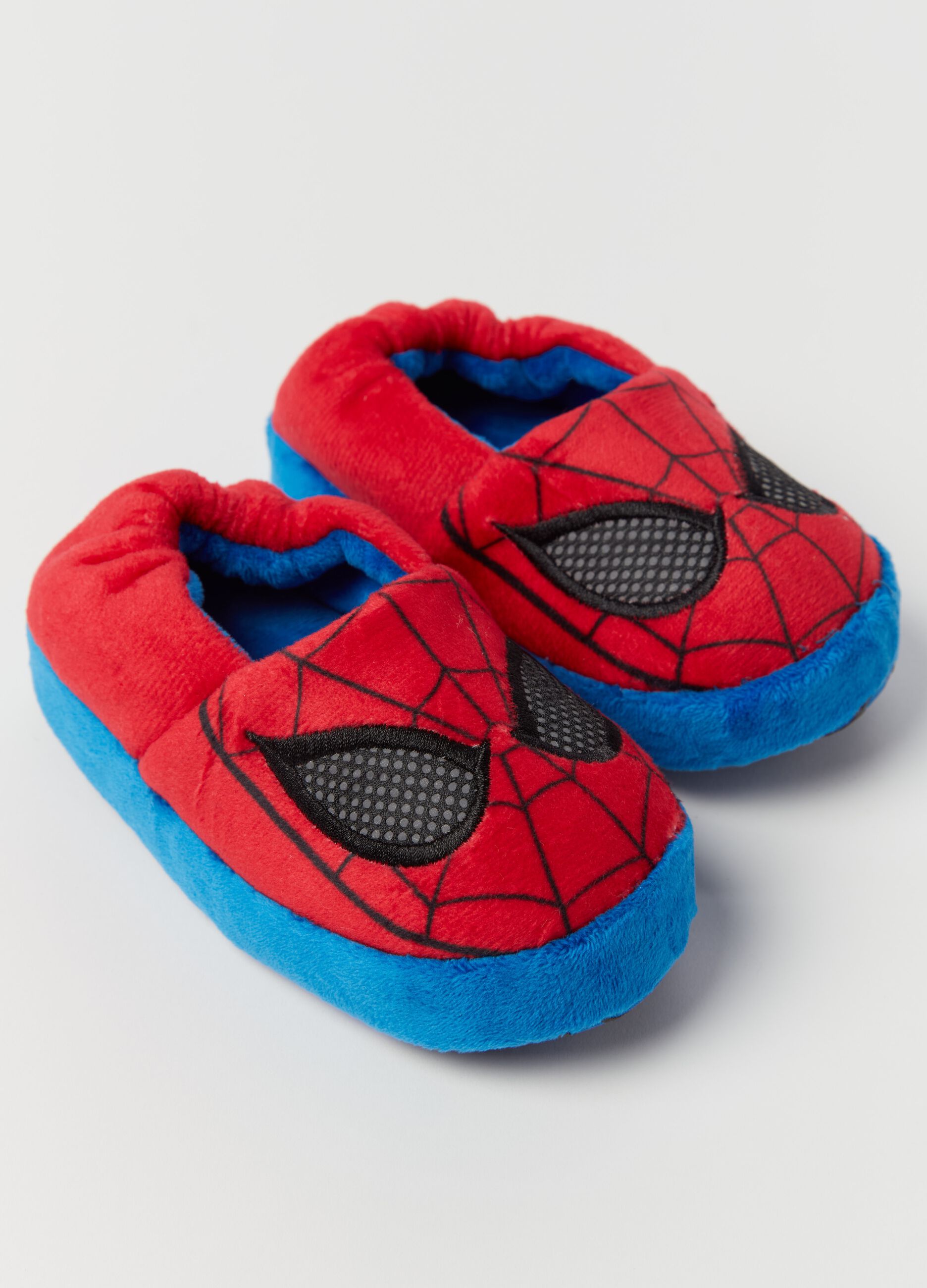 Velour slippers with Spider-Man print