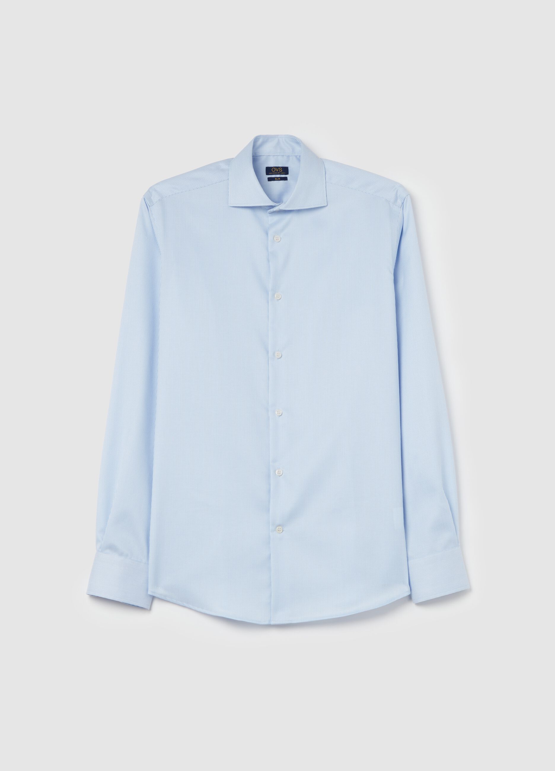 Slim-fit shirt in double-twist cotton