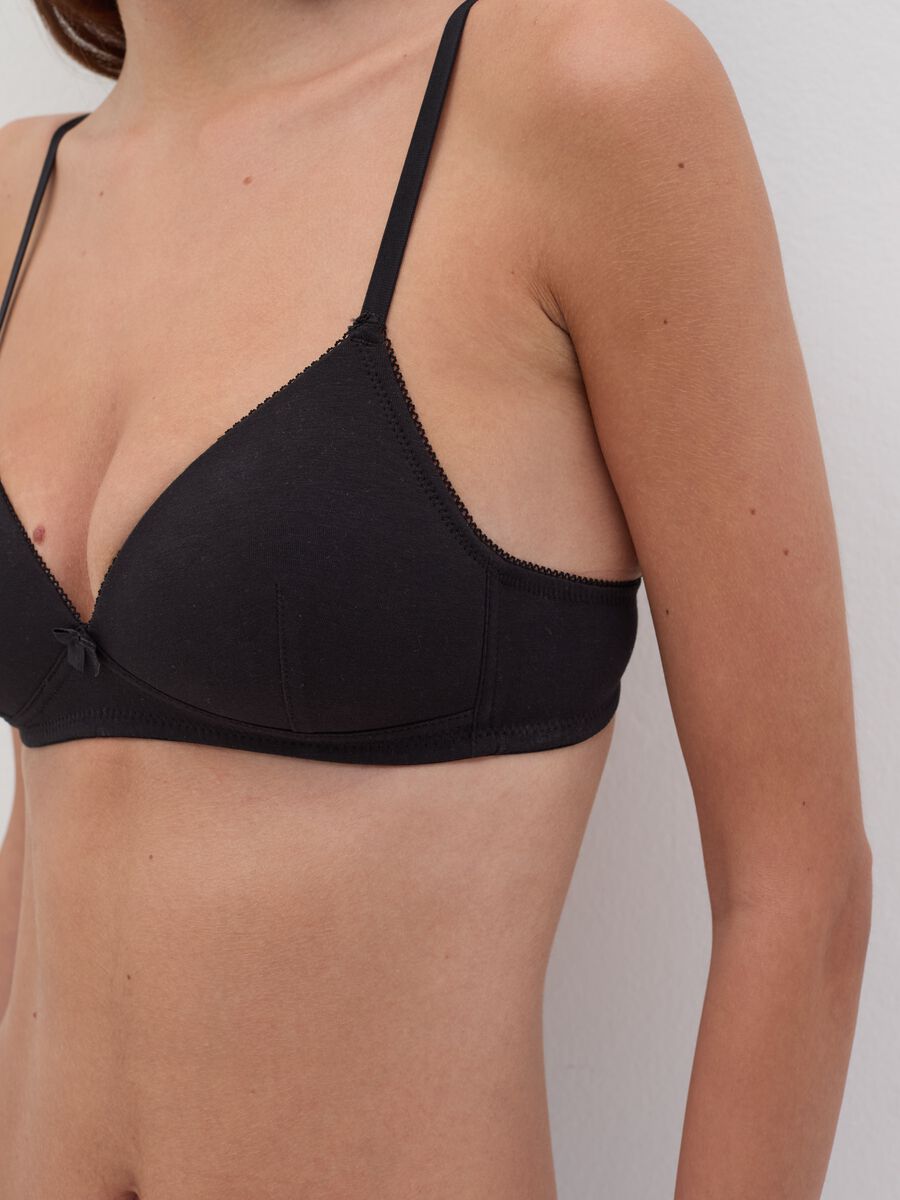 The Triangle stretch cotton triangle bra_2