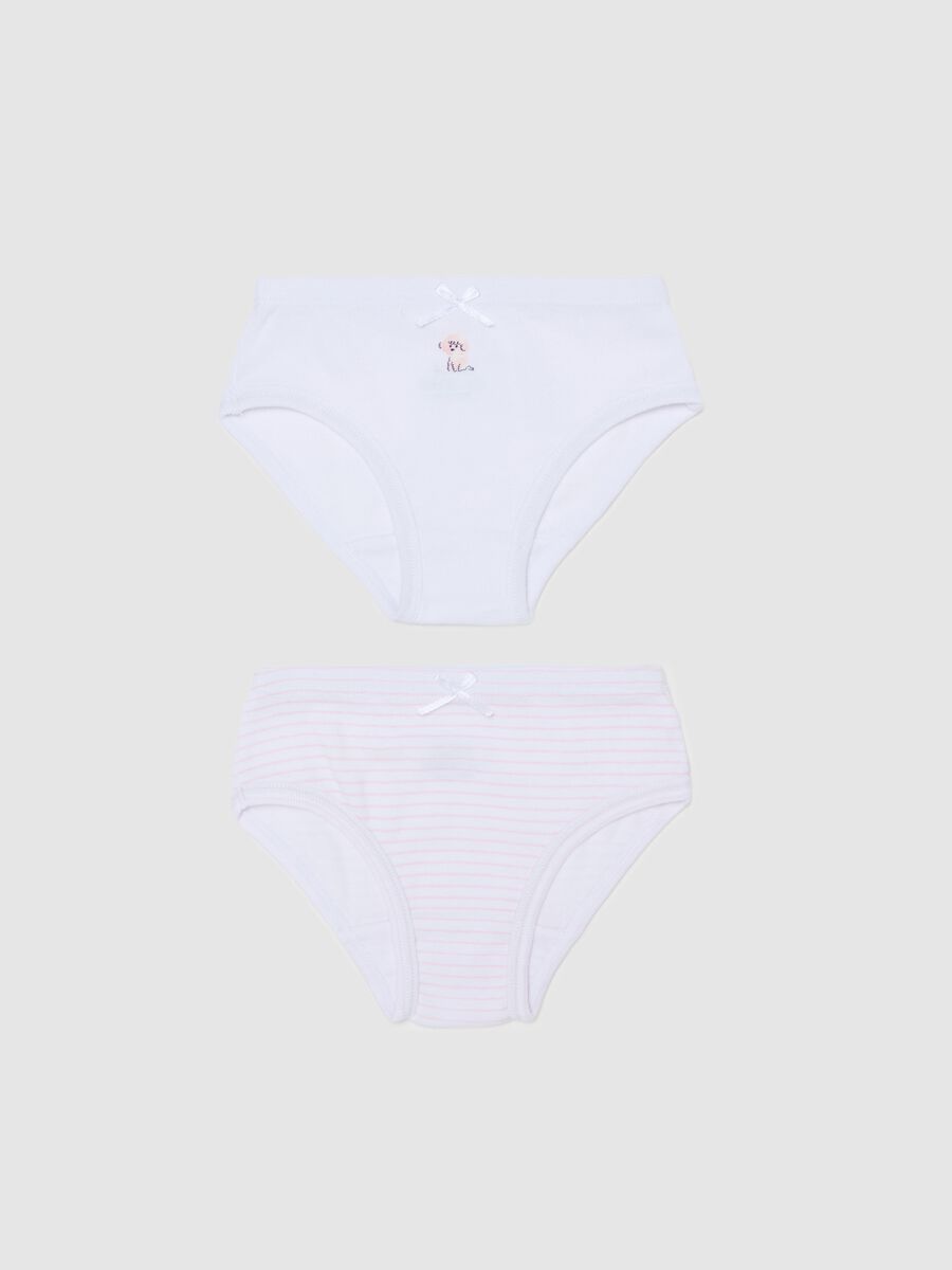 Two-pack briefs in organic cotton with bow_0