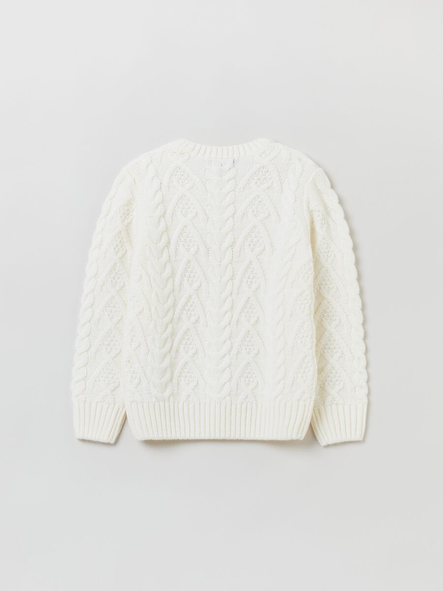 Pullover with cable-knit design_1