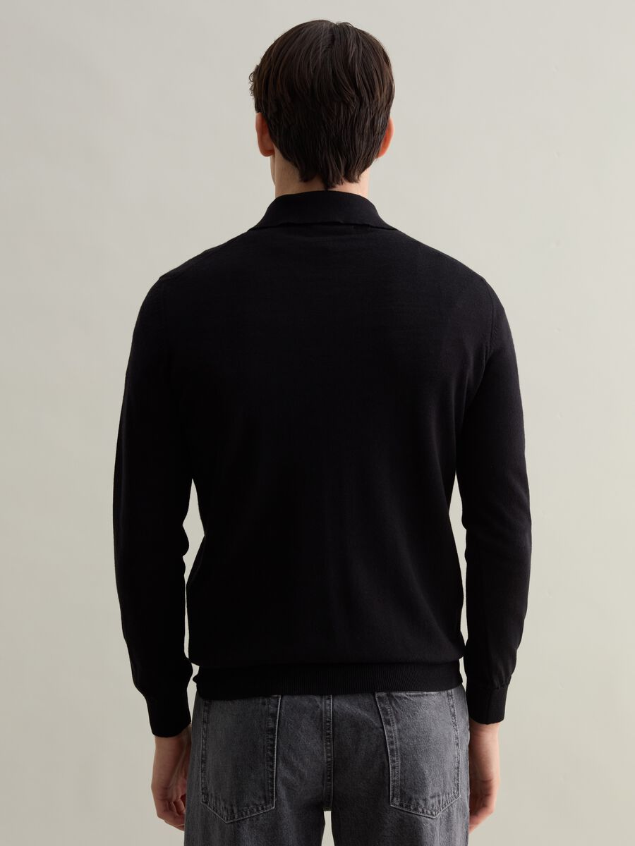 Merino wool top with polo neck_3