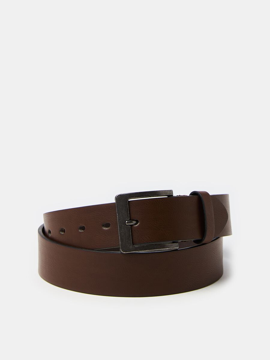 Textured-effect belt with vintage buckle_0