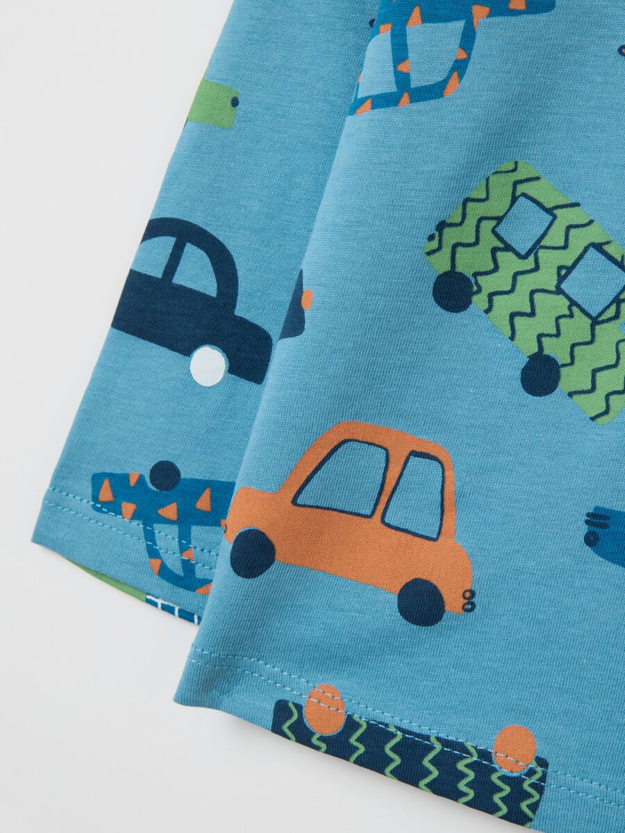 T-shirt with long sleeves and small cars print_3