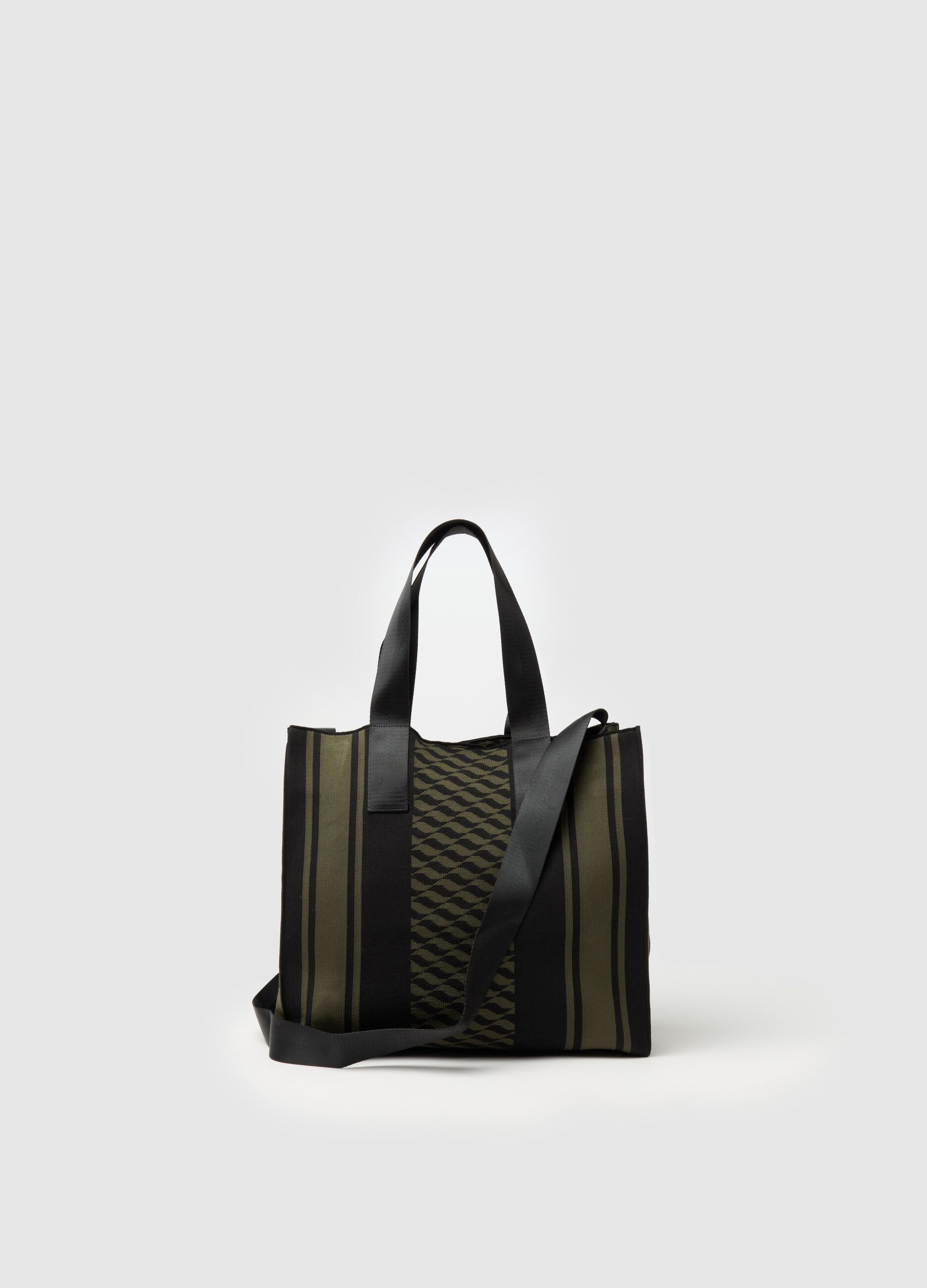 Tote bag con trama geometrica