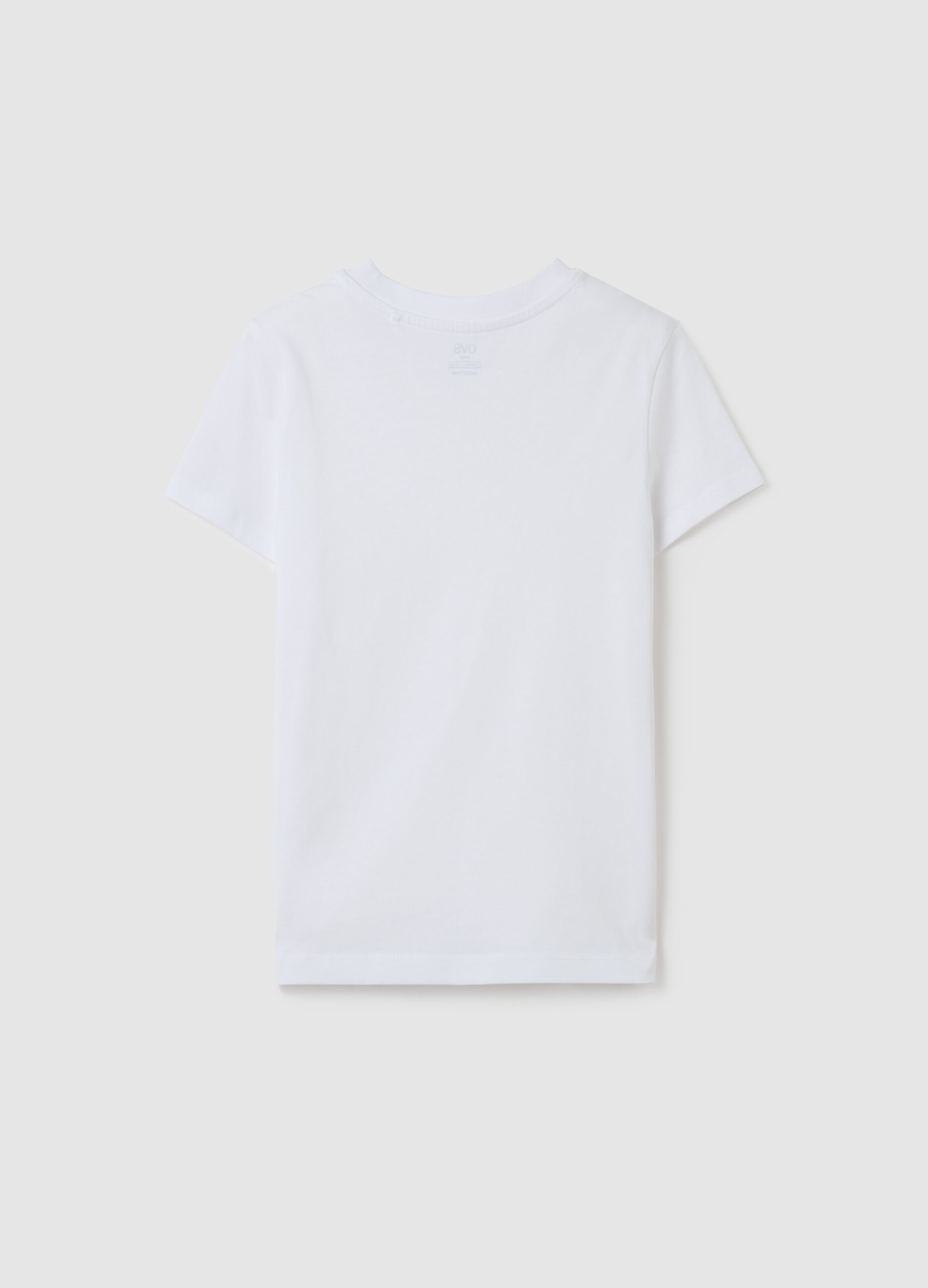 Solid colour T-shirt in organic cotton