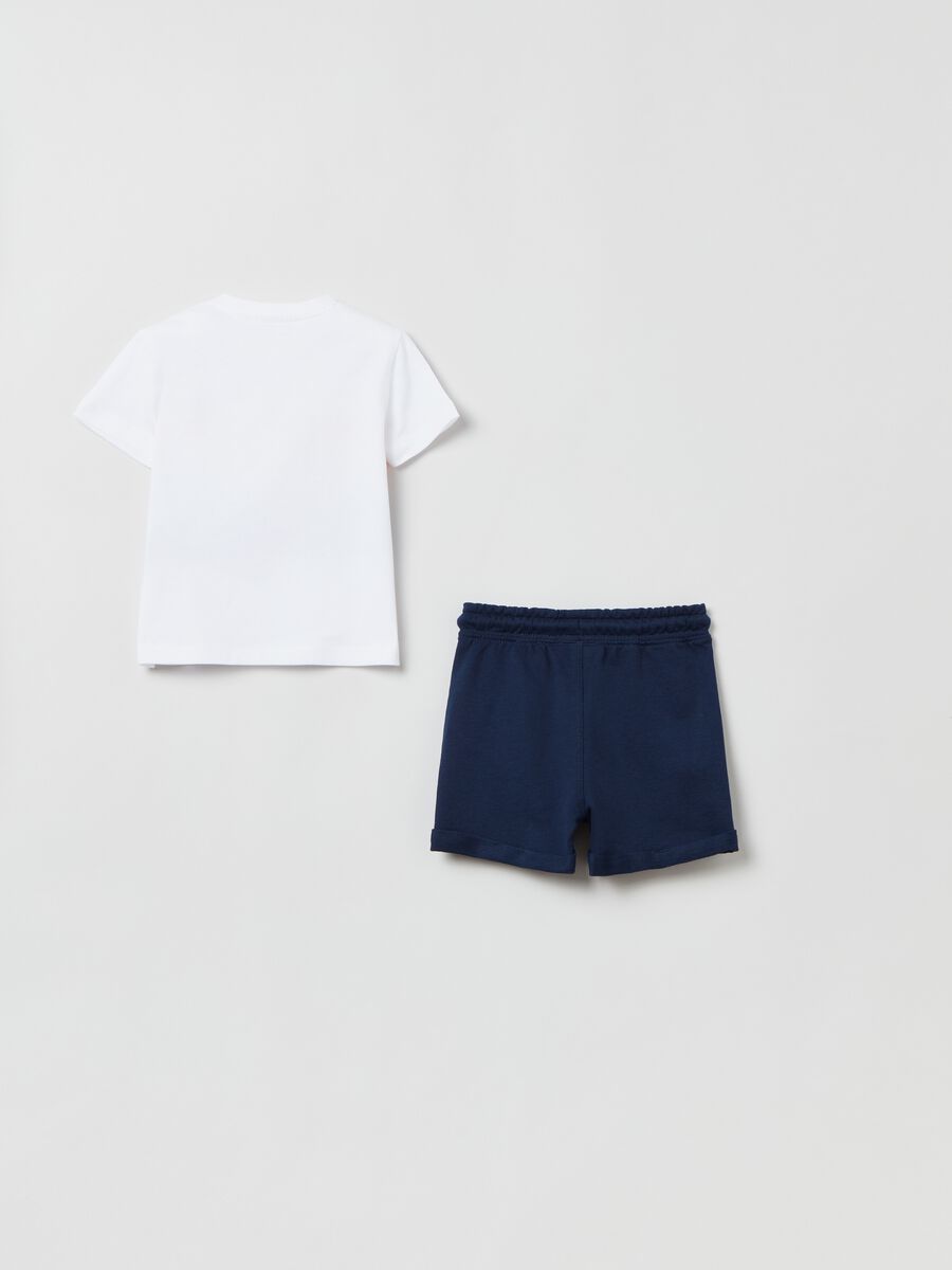 T-shirt and shorts jogging set with print_1