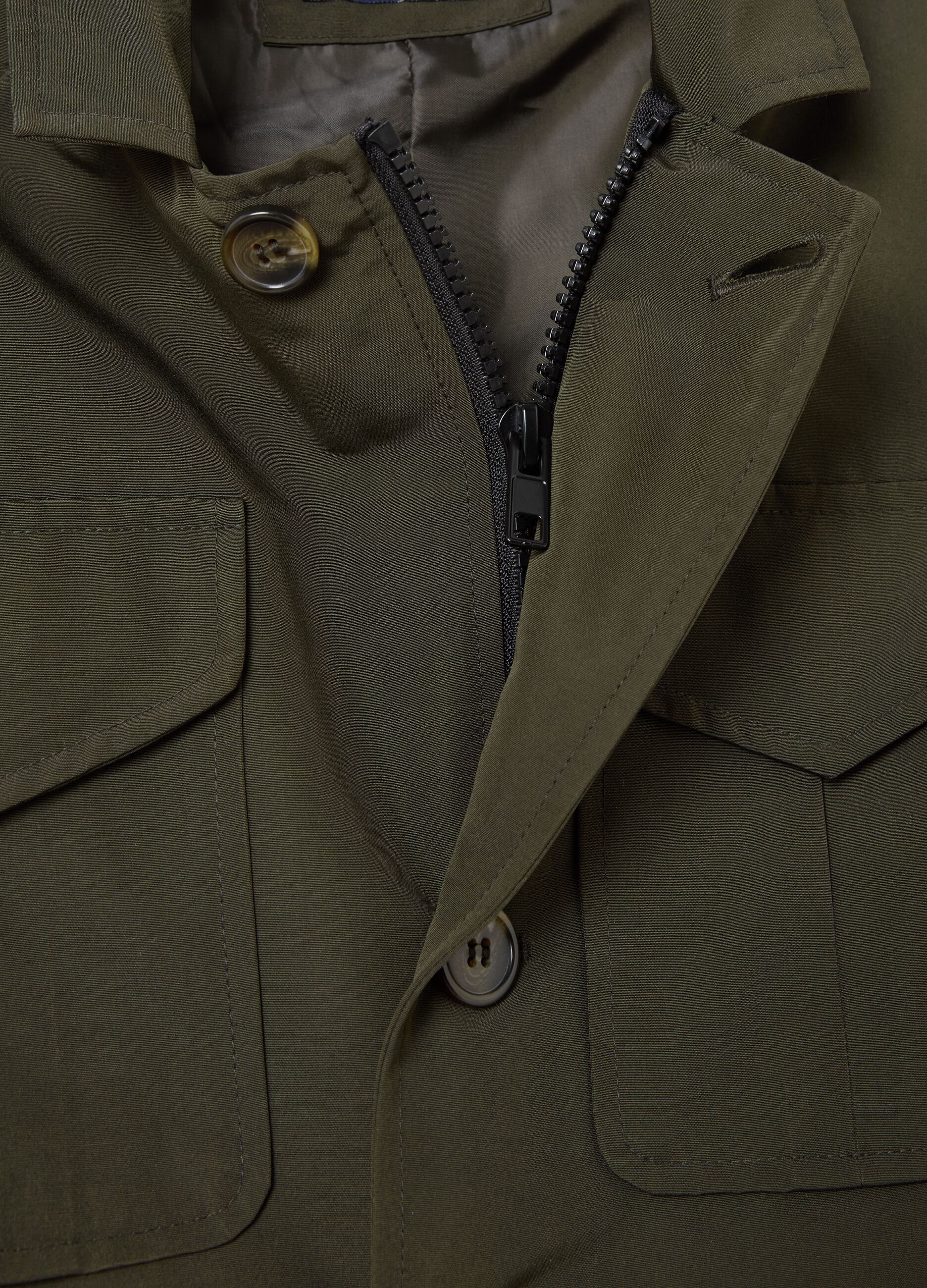 Safari jacket with collar