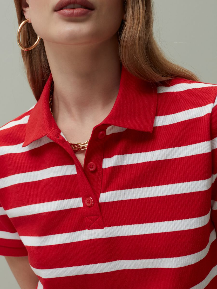 Striped pique polo shirt_3