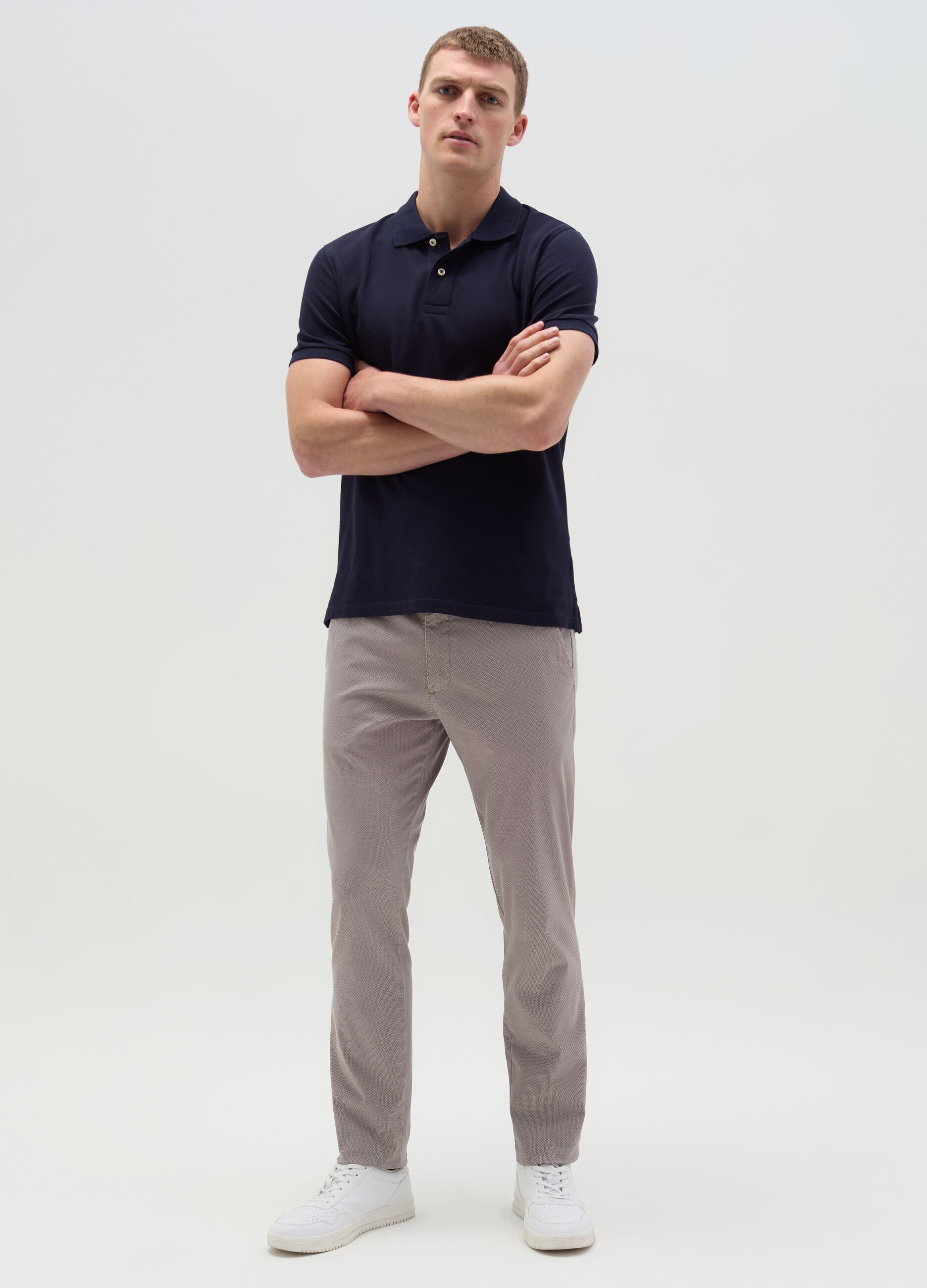 Ovs Pantalone chino con micro trama