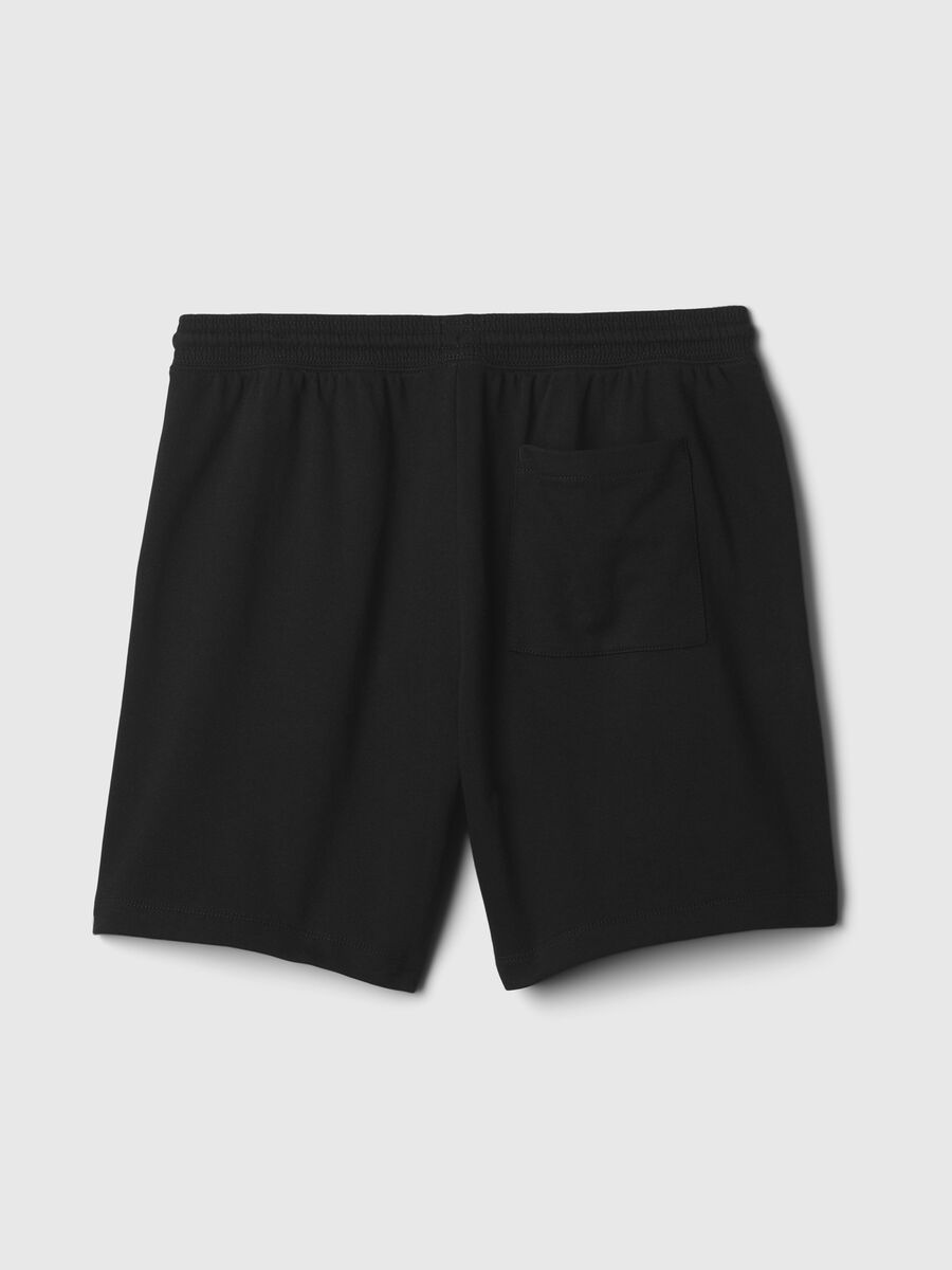 Jogger shorts in fleece with maxi logo print_3