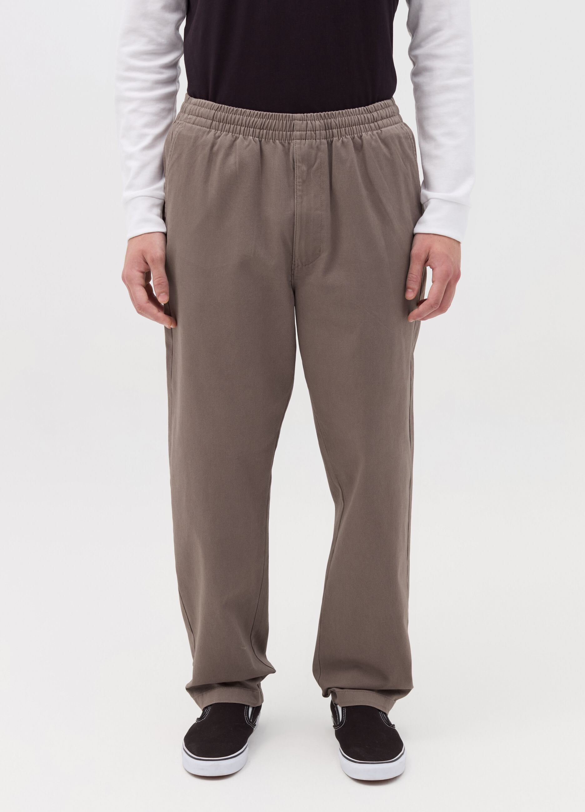 Chino trousers in stretch Oxford cotton