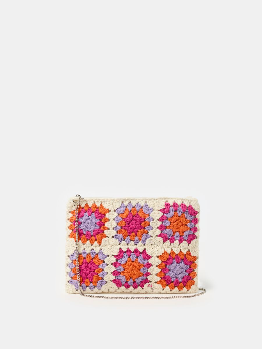 Crochet cotton clutch bag_0