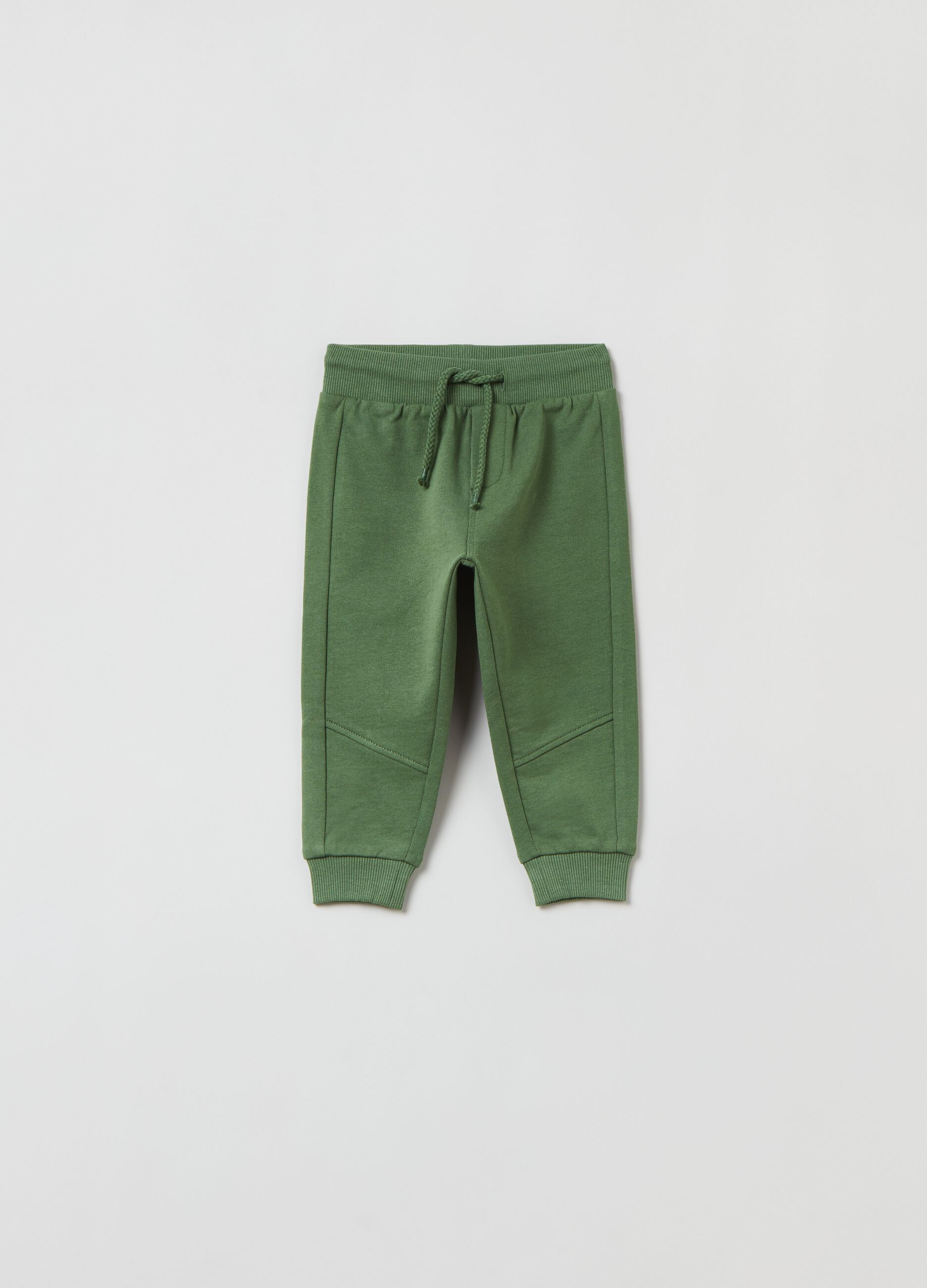 Fleece joggers with drawstring