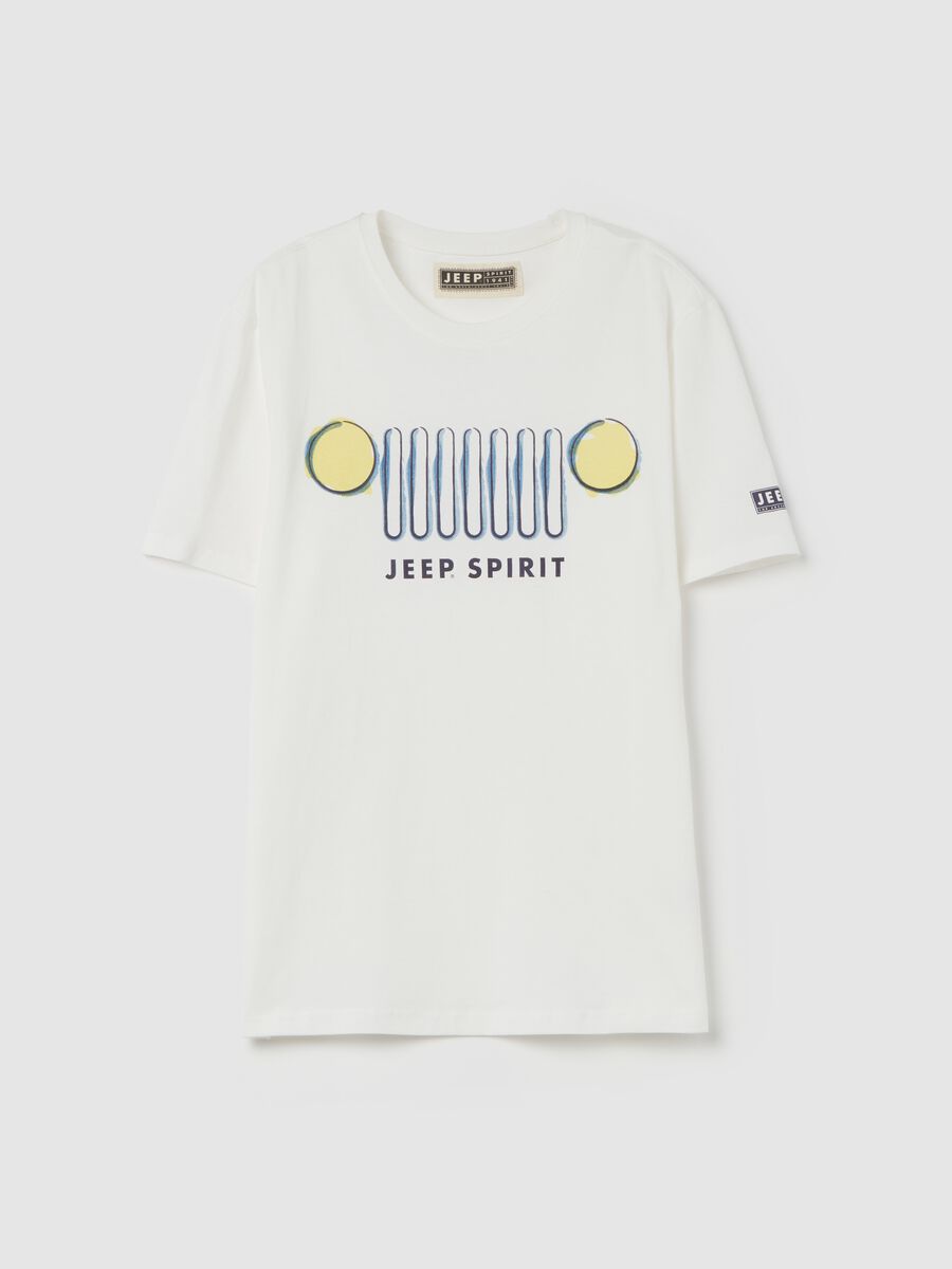 Cotton T-shirt with Jeep Spirit print_0