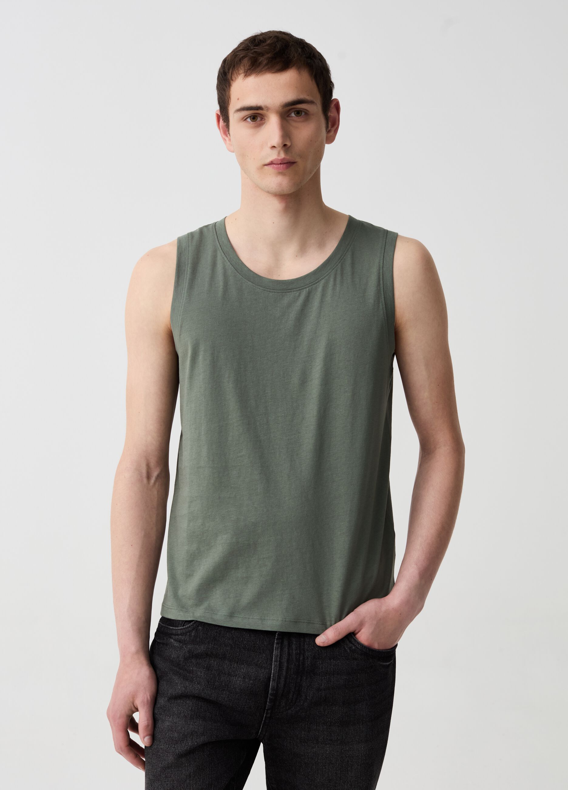 Ovs Tank top girocollo in cotone