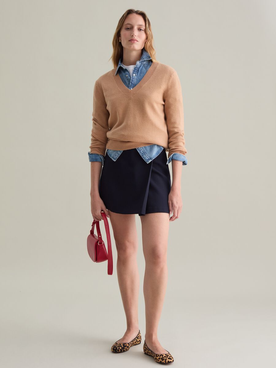 V-neck pullover in wool_0