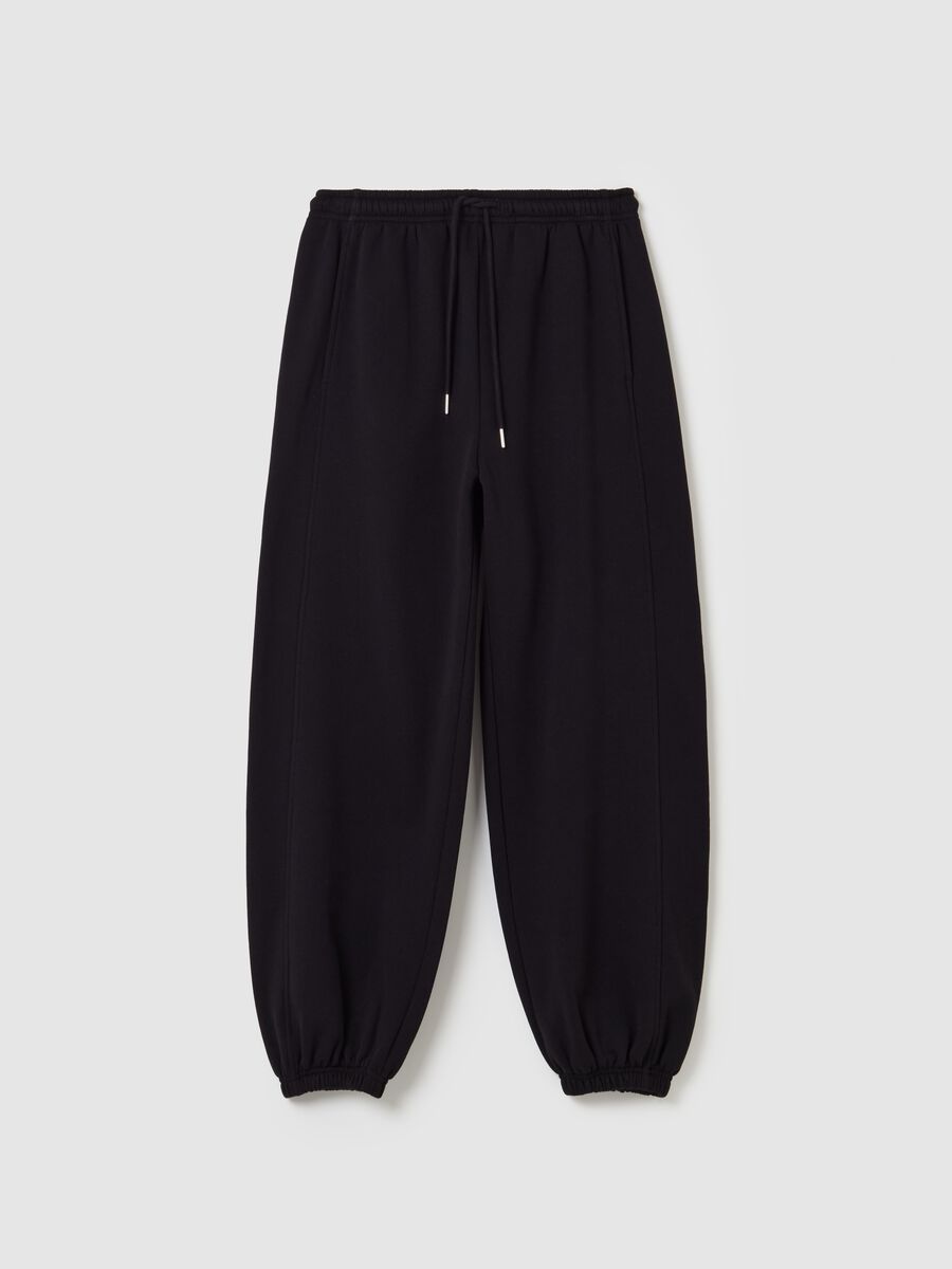 Fleece joggers with drawstring_4