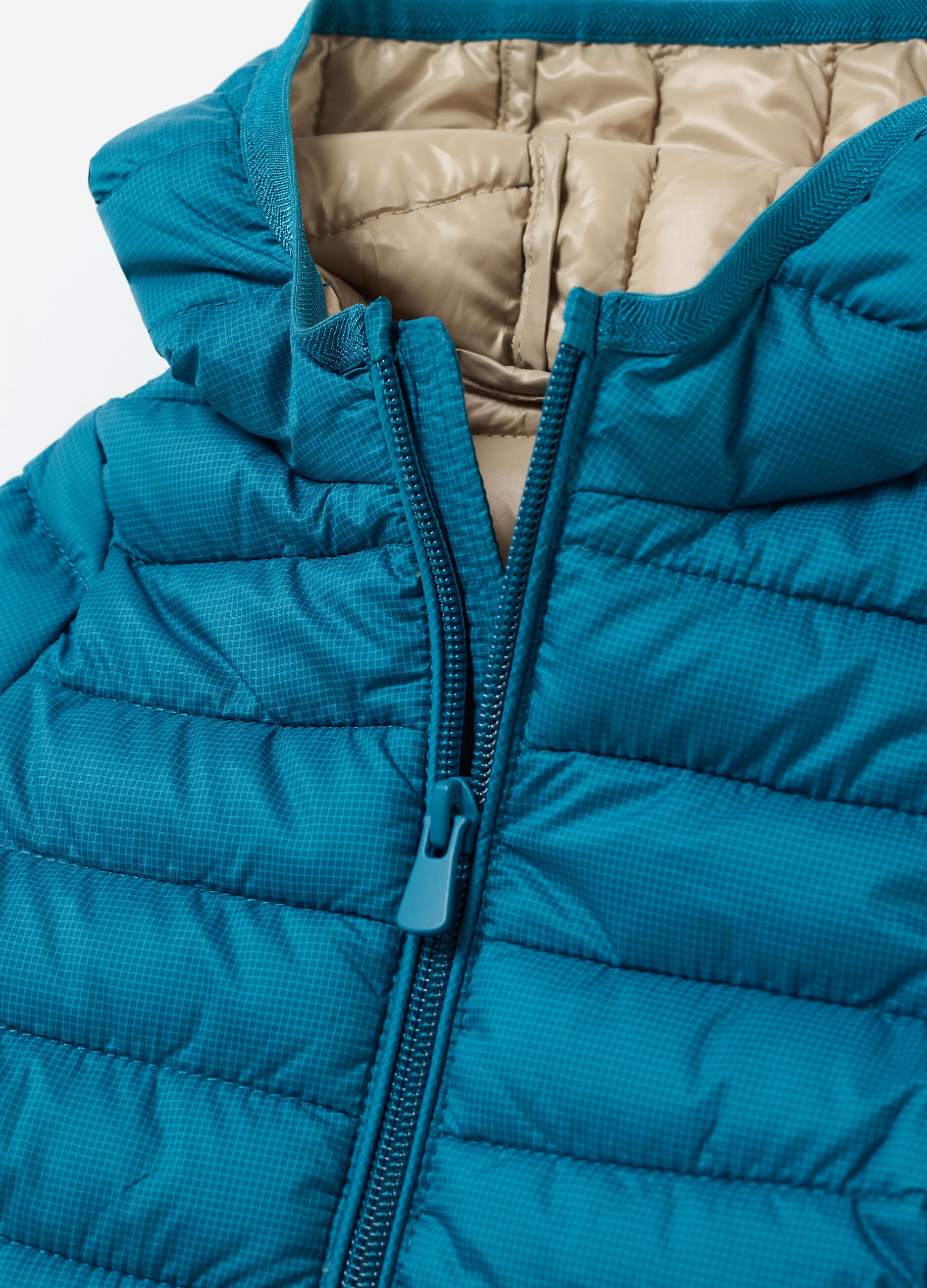 Ultralight down jacket with ripstop weave