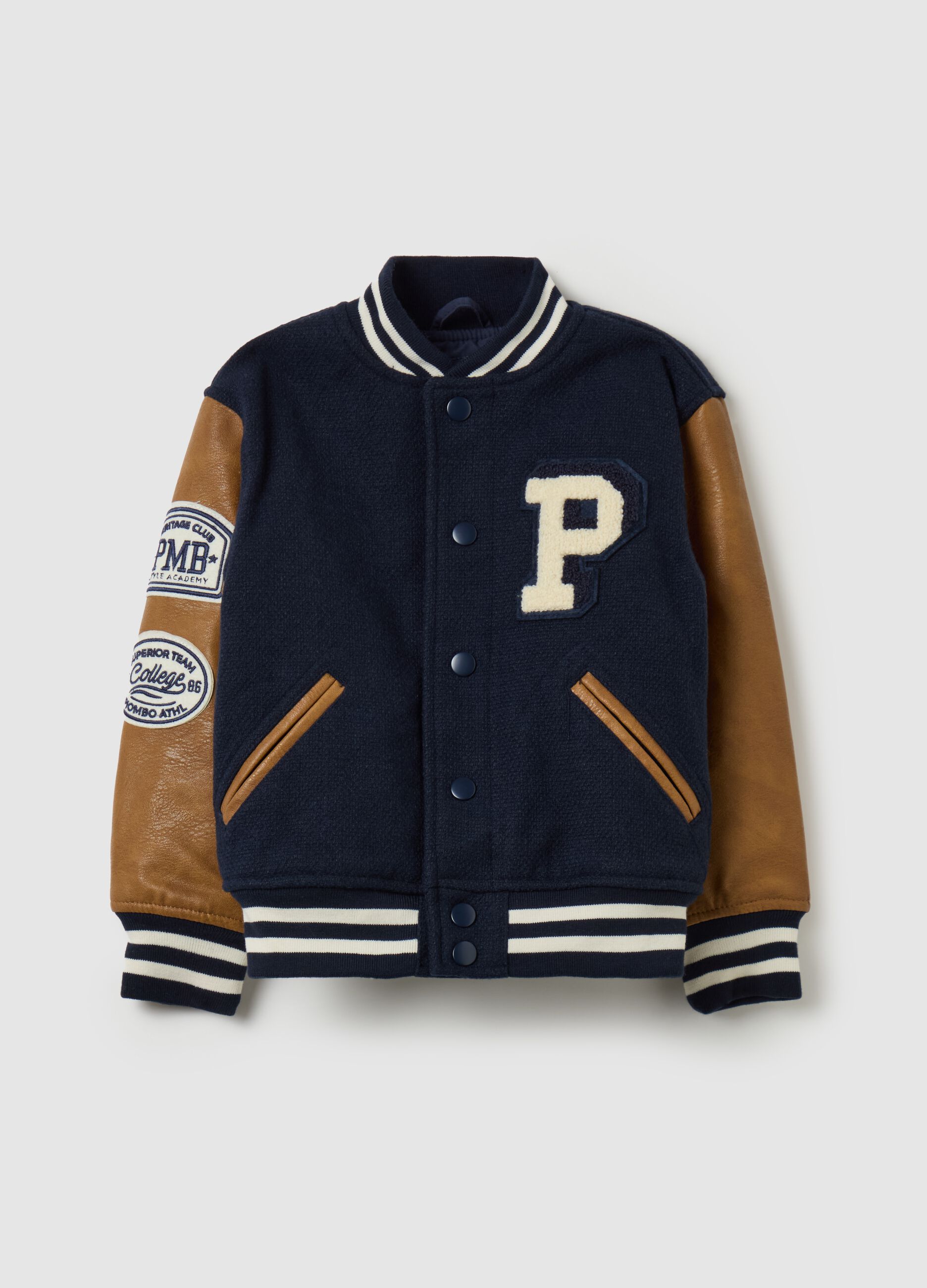 Bomber varsity con patch "TEAM"