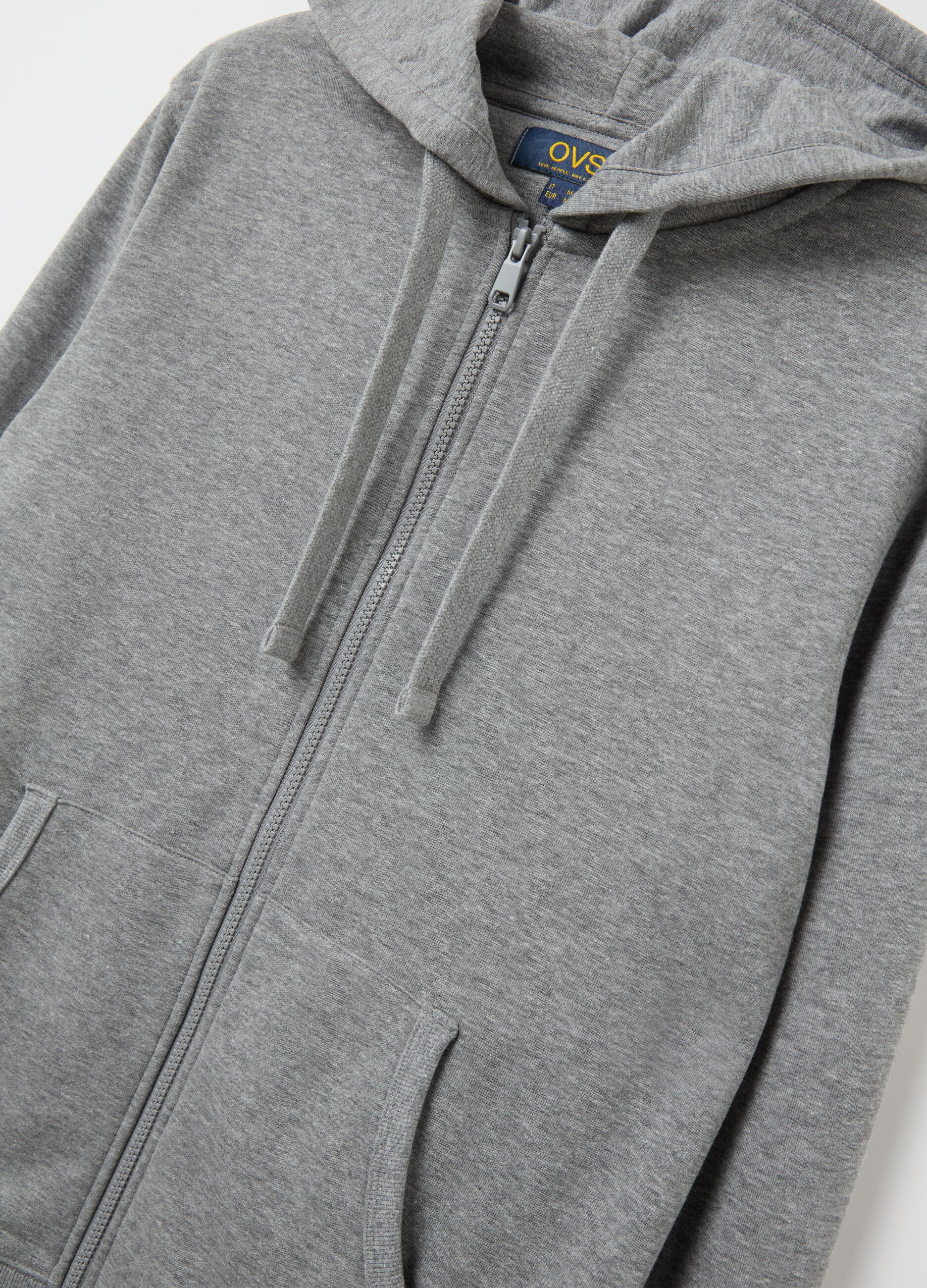 Full-zip sweatshirt with hood