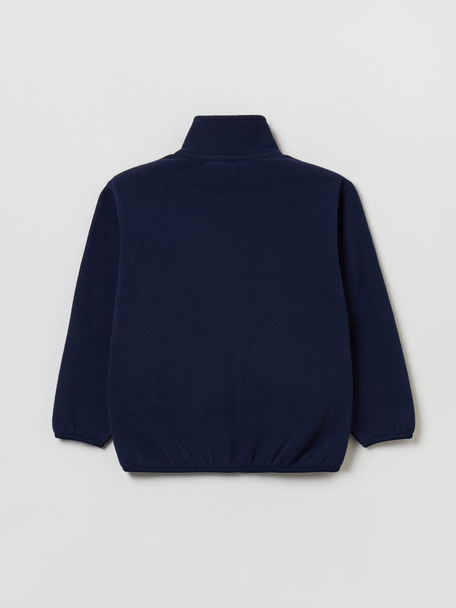 Fleece full-zip sweatshirt with high neck_1