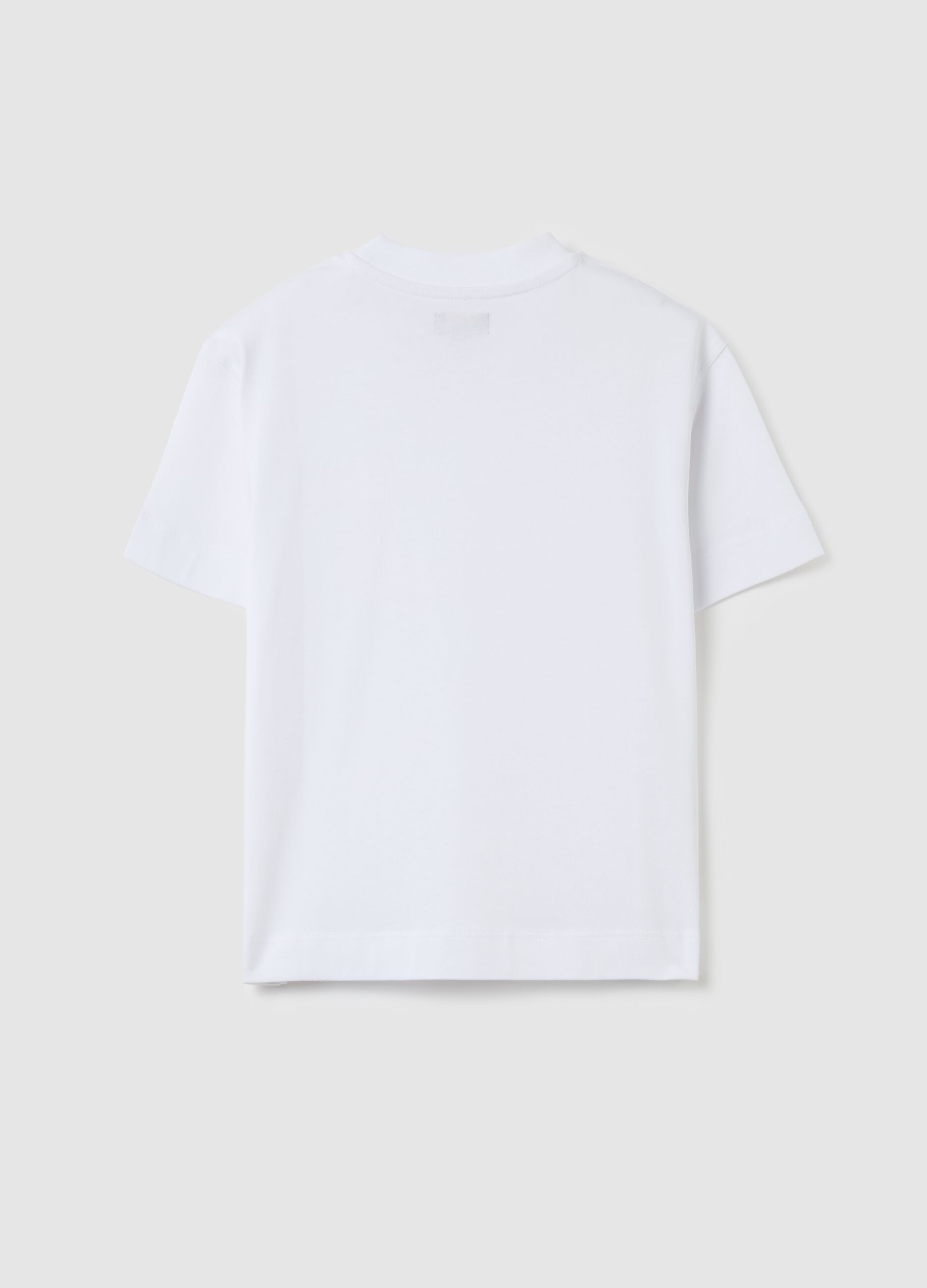 Cotton T-shirt with logo patch