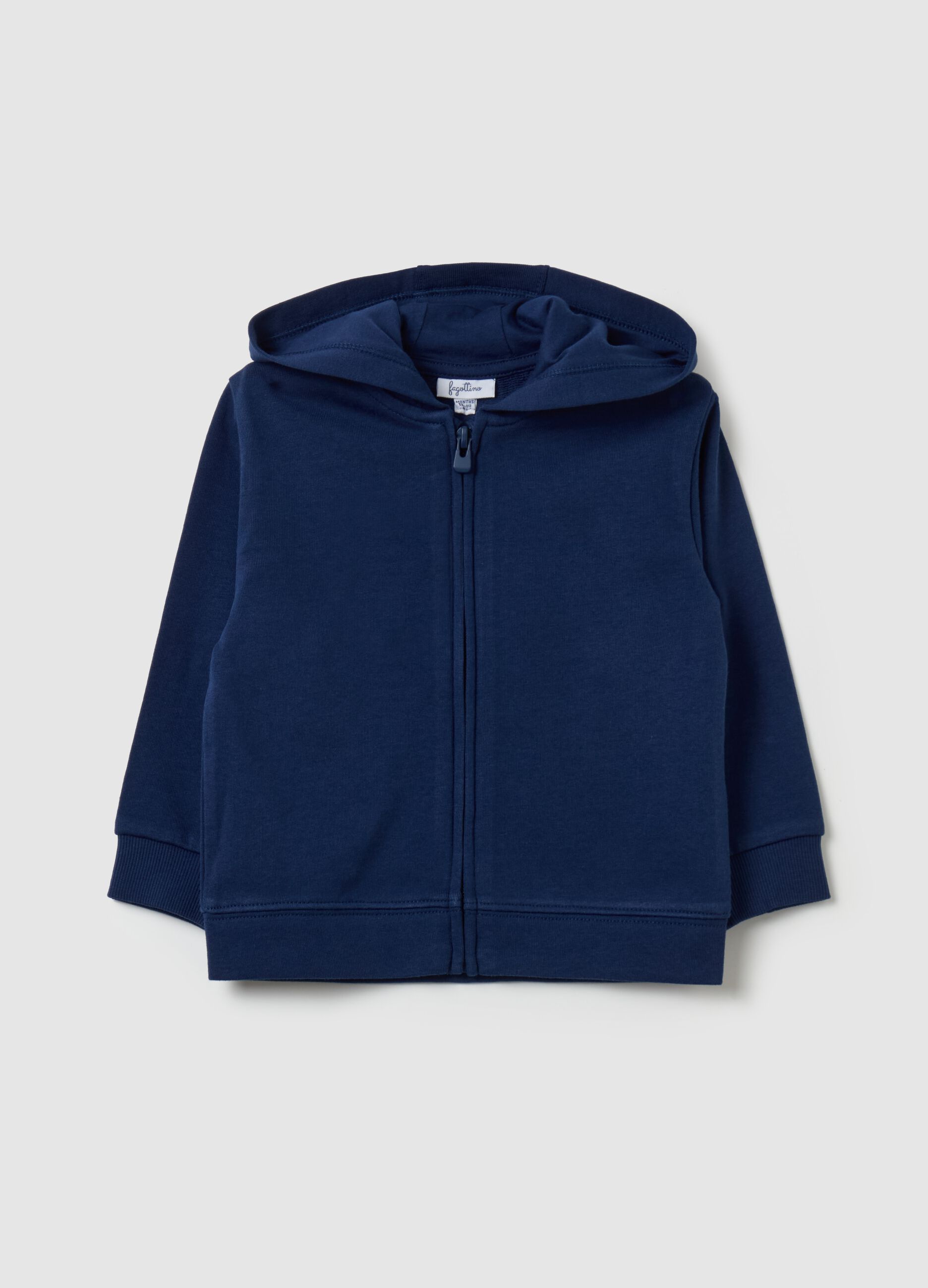 Full-zip sweatshirt in French terry with hood