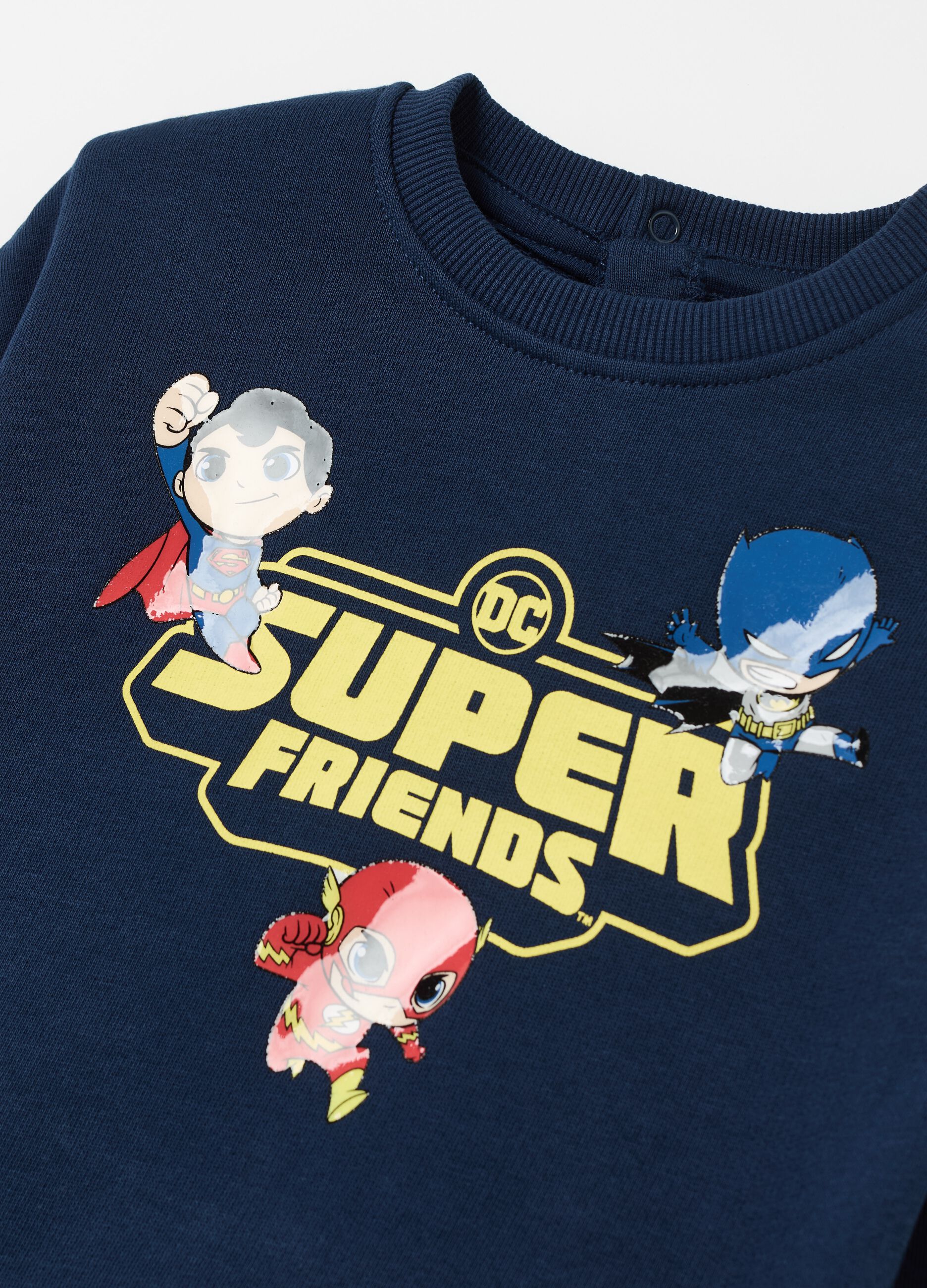 Sweatshirt with round neck and Super Friends print