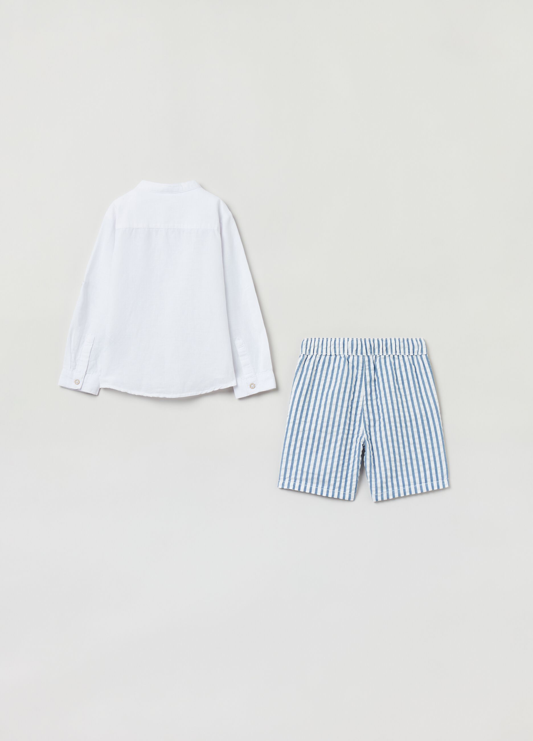Striped shirt and shorts set