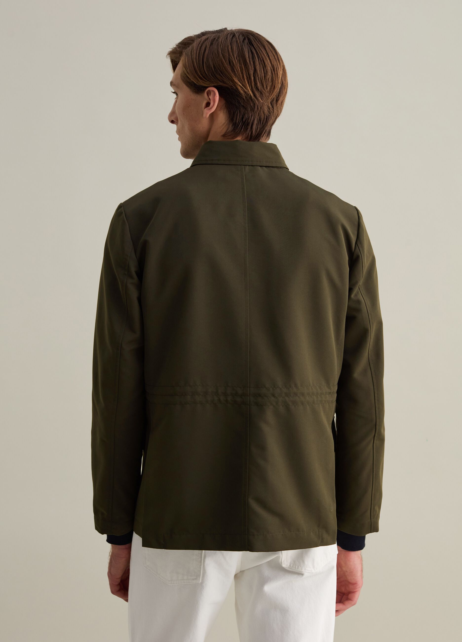 Safari jacket with collar