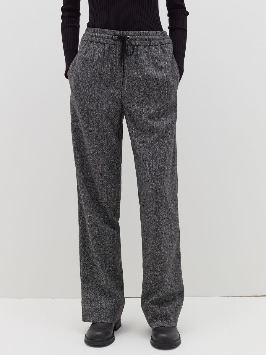 Pantalone relaxed fit con coulisse_1